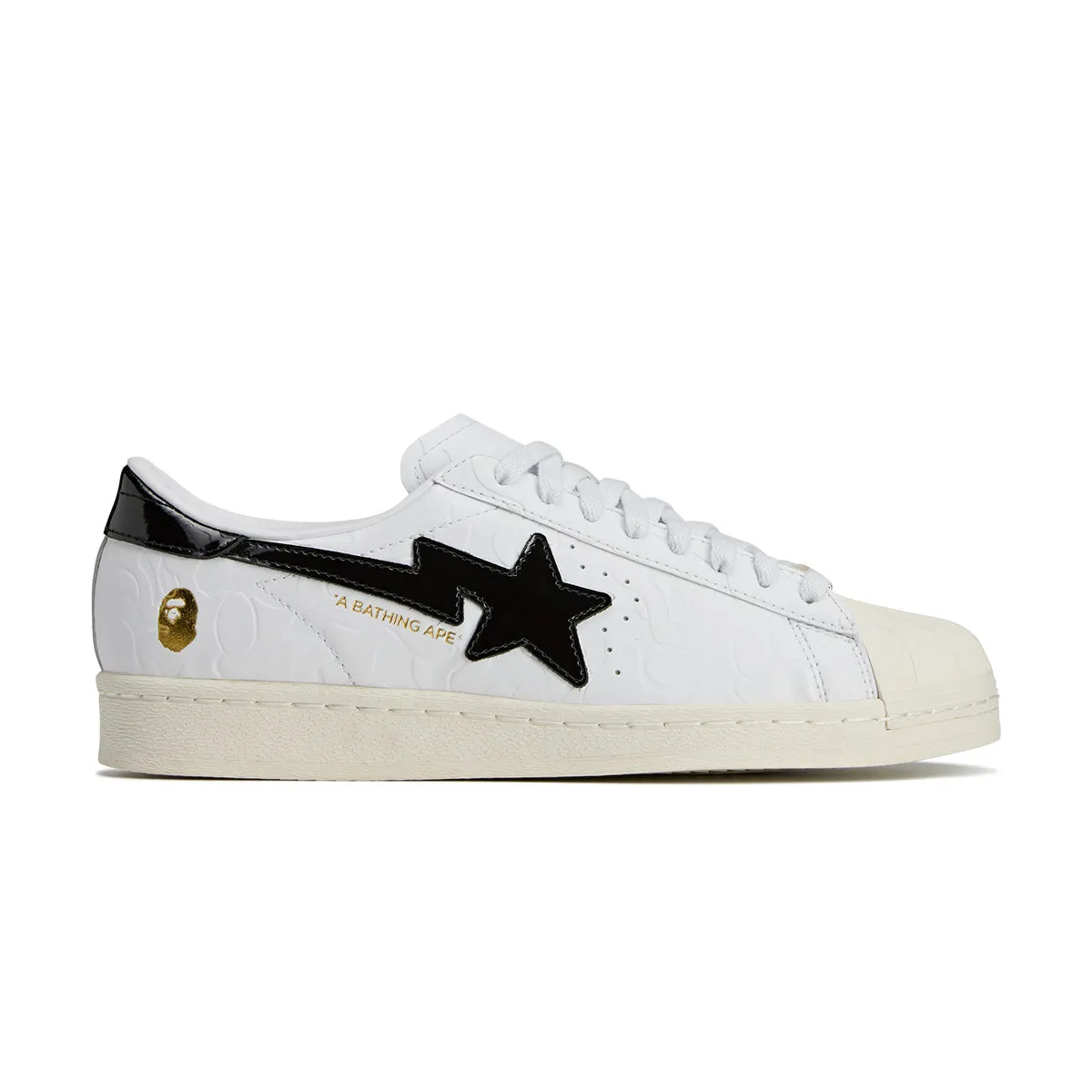   BAPE Superstar Vintage 'White Black' Floral Pop Anti Slip Feature