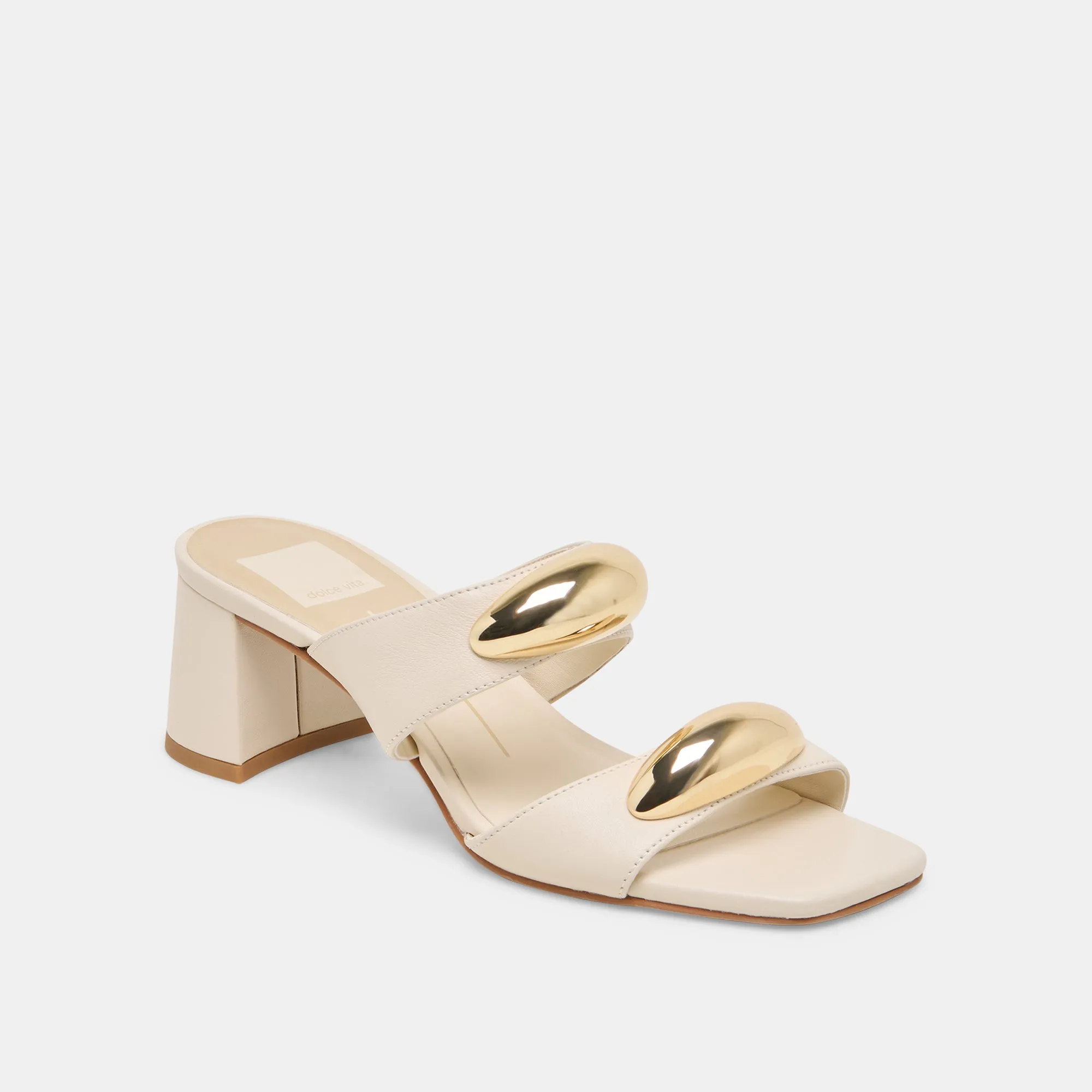 Fashionable Classic White Heels BARNET HEELS BONE LEATHER
