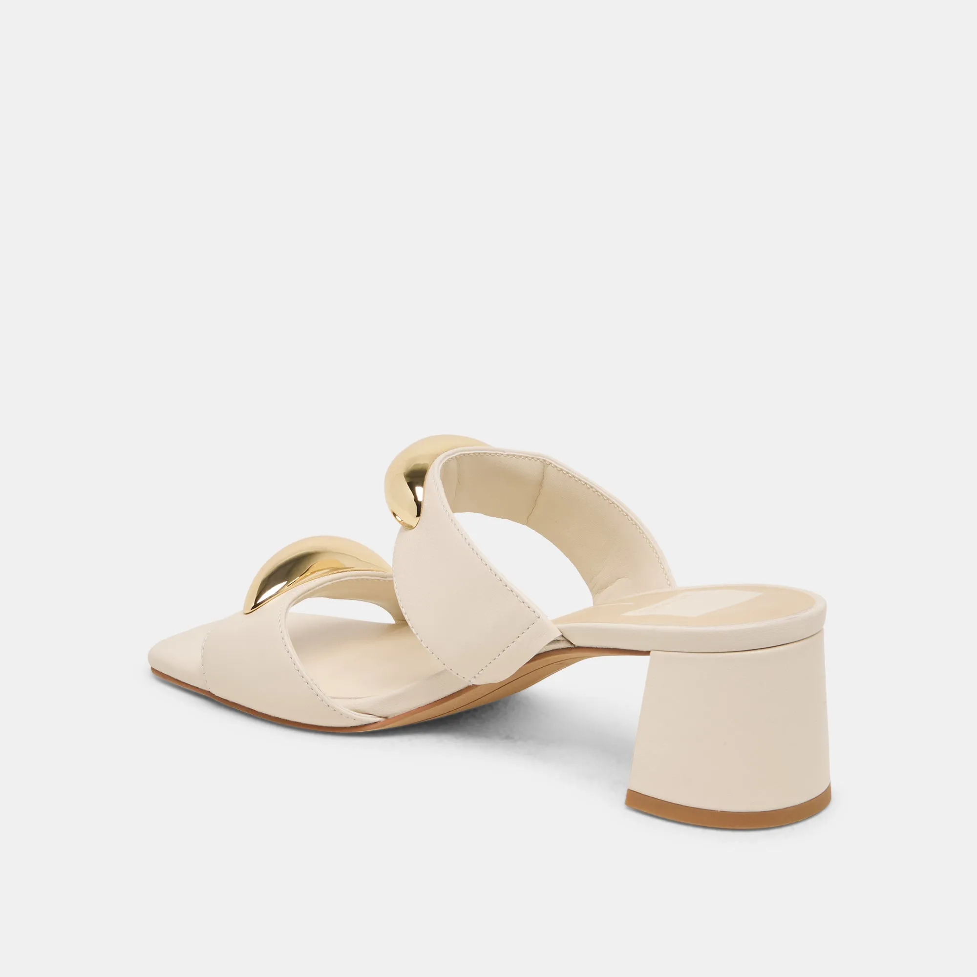 BARNET HEELS BONE LEATHER Sophisticated Heels Luxury boots