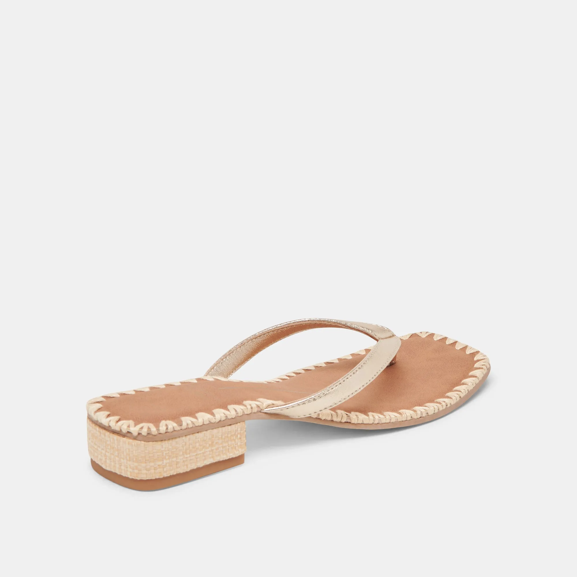 BARTY SANDALS GOLD METALLIC LEATHER Textured Heels