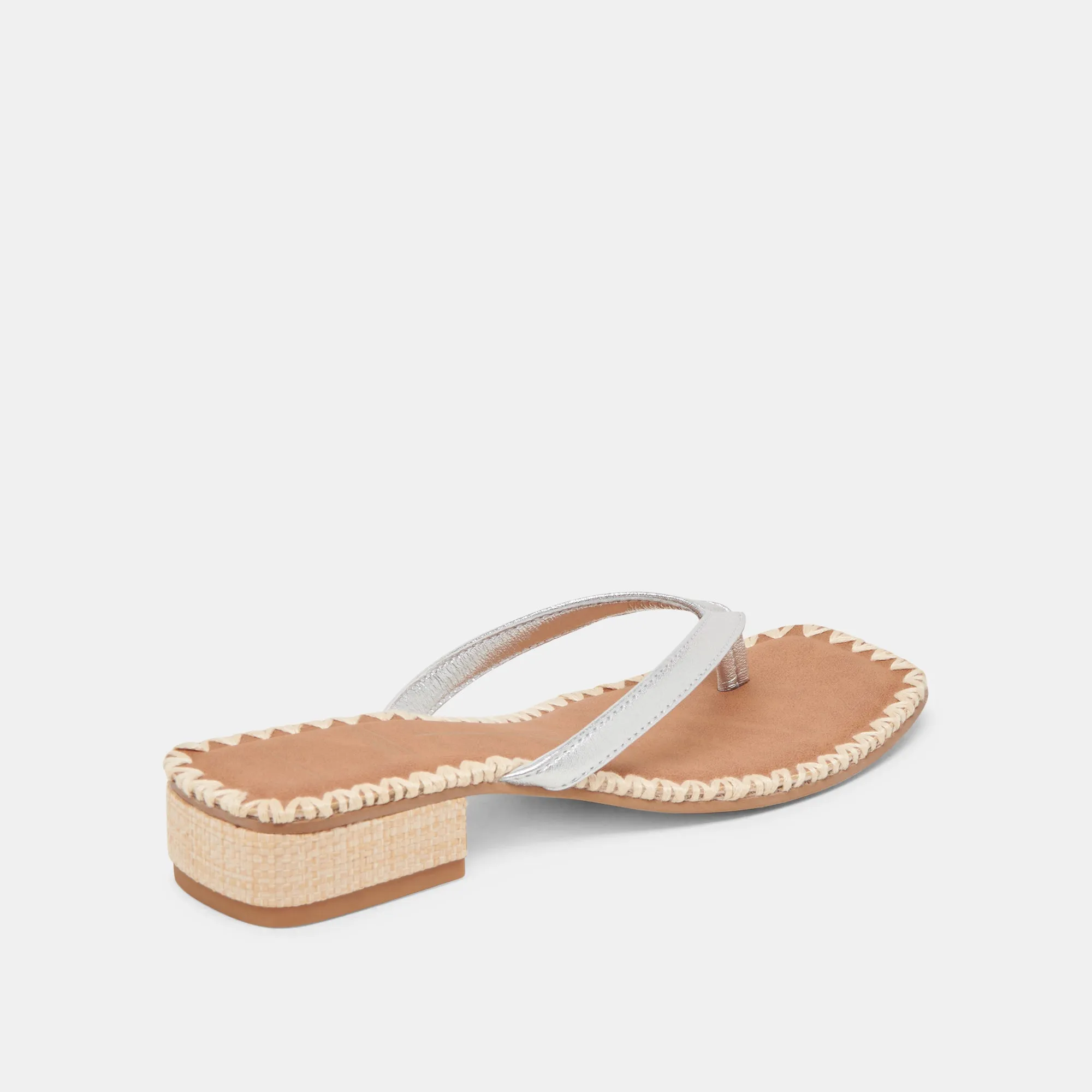 BARTY SANDALS SILVER METALLIC LEATHER Elastic Goring