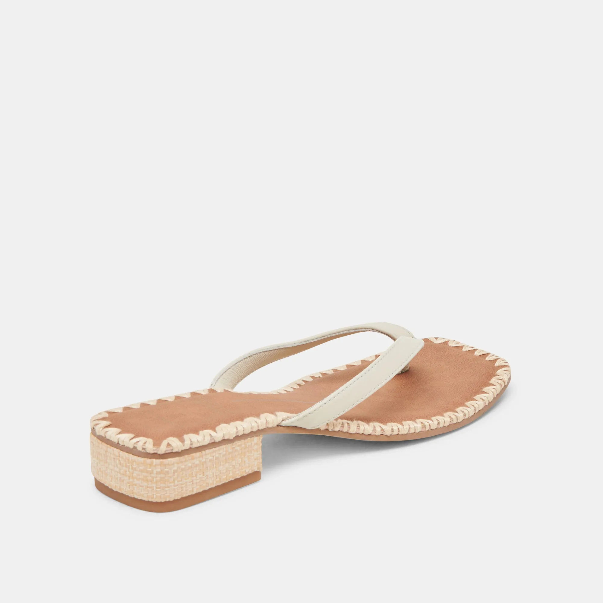 BARTY SANDALS WHITE LEATHER platform