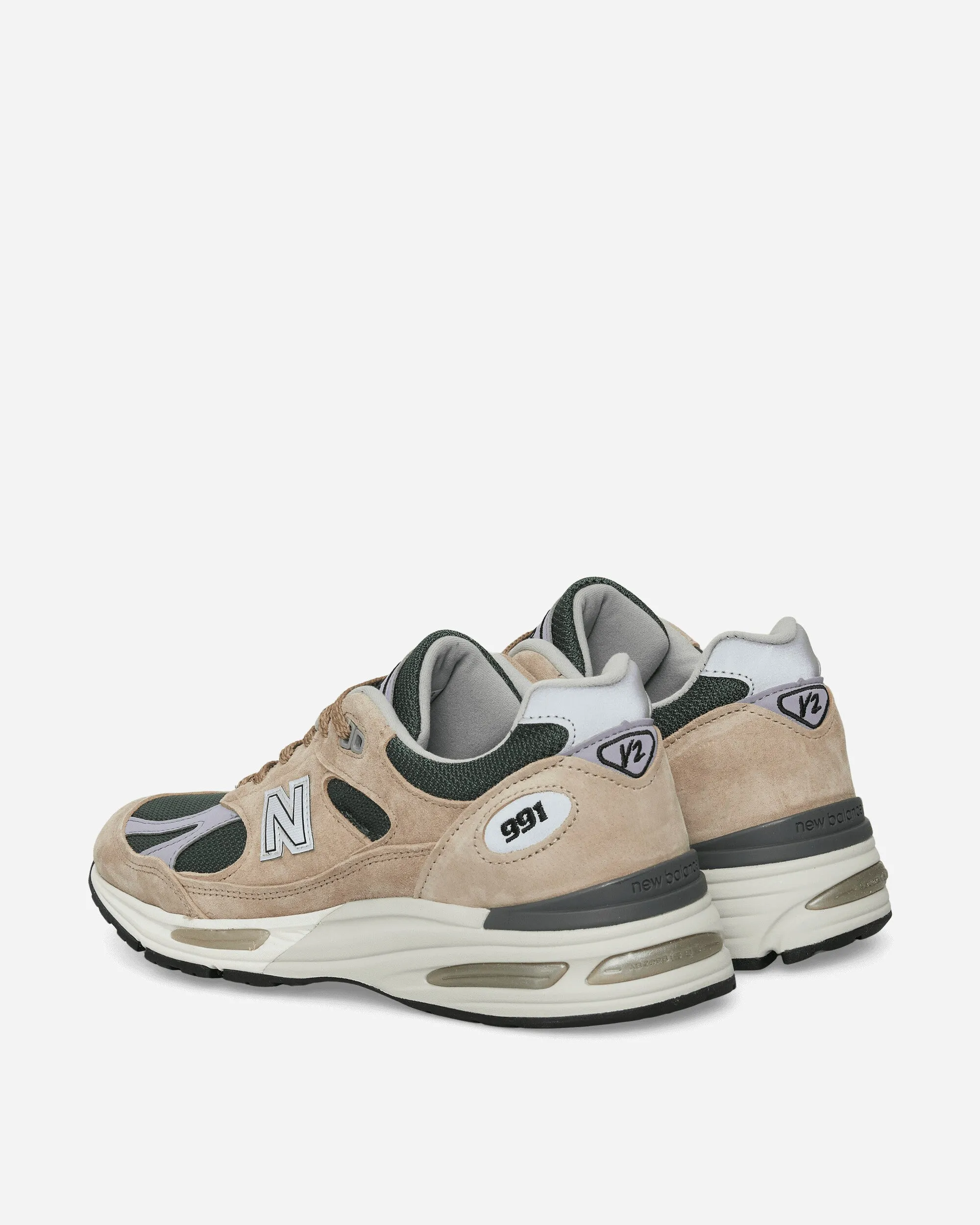 MADE in UK 991v2 Sneakers Cement / Douglas Fir / Lavender Grey Comfortable Arch Cushion