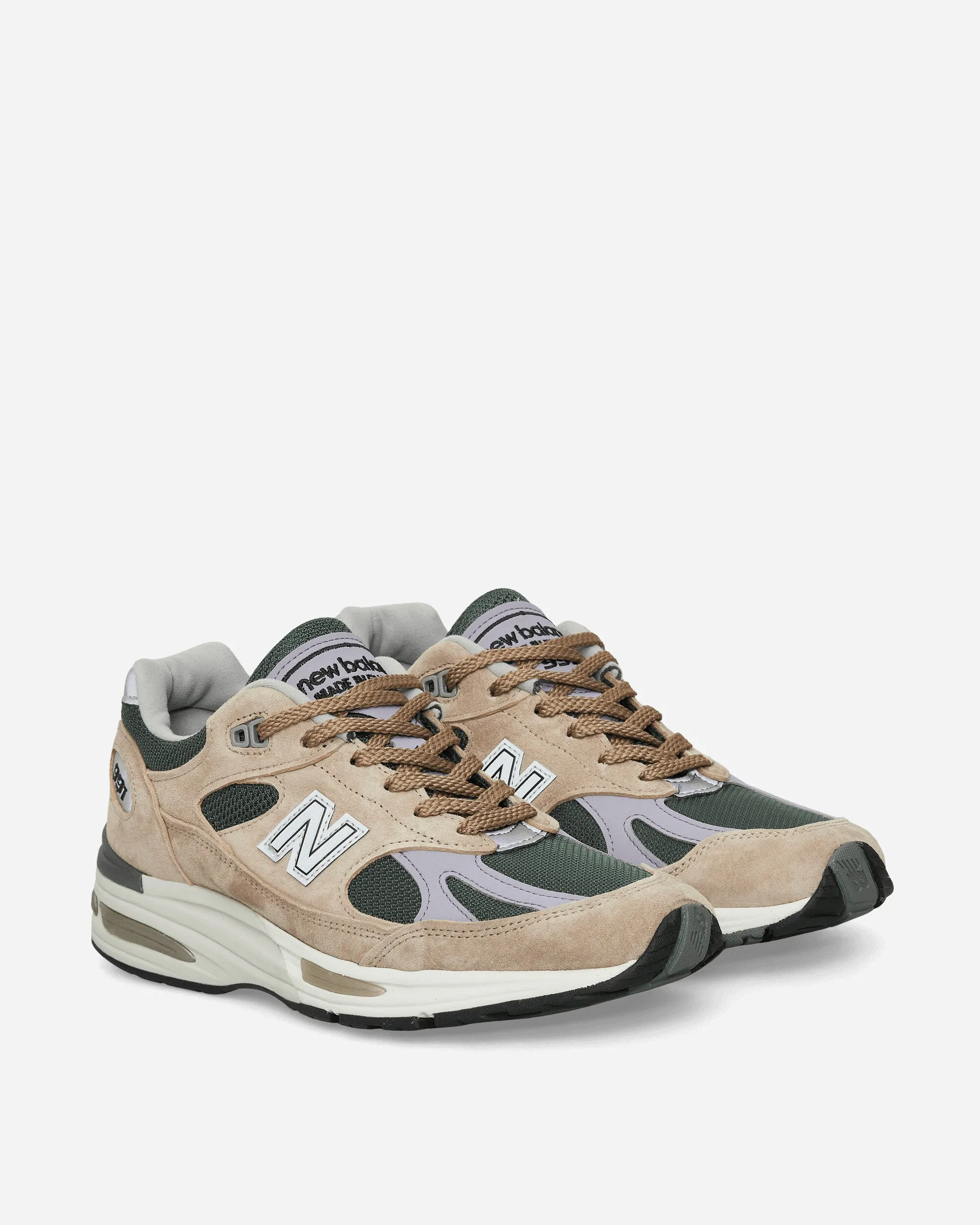 MADE in UK 991v2 Sneakers Cement / Douglas Fir / Lavender Grey Casual Mood