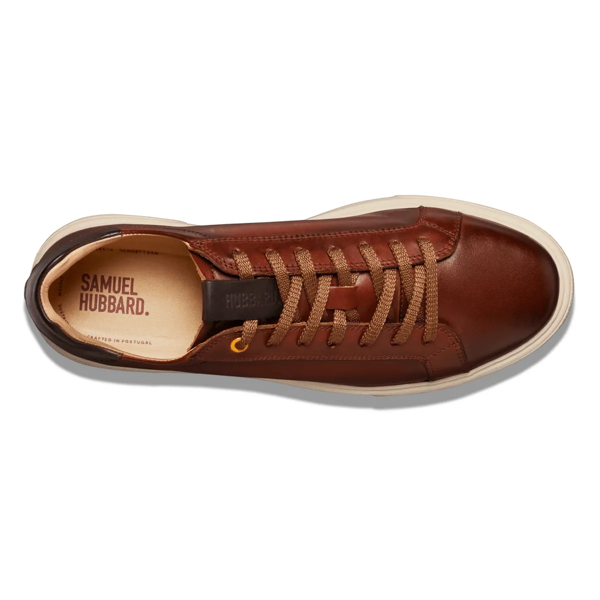 Samuel Hubbard Men's Sunset Sneaker 2.0 Antique Brown Leather Stripe Mood