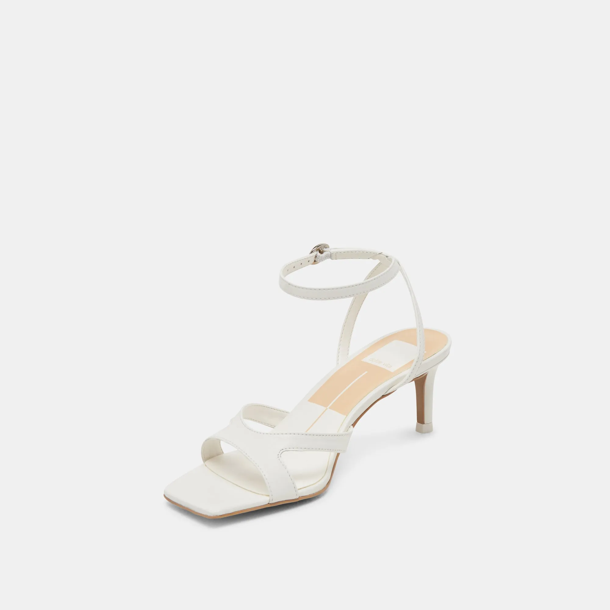 Low Top BECKI WIDE HEELS TRUE WHITE LEATHER