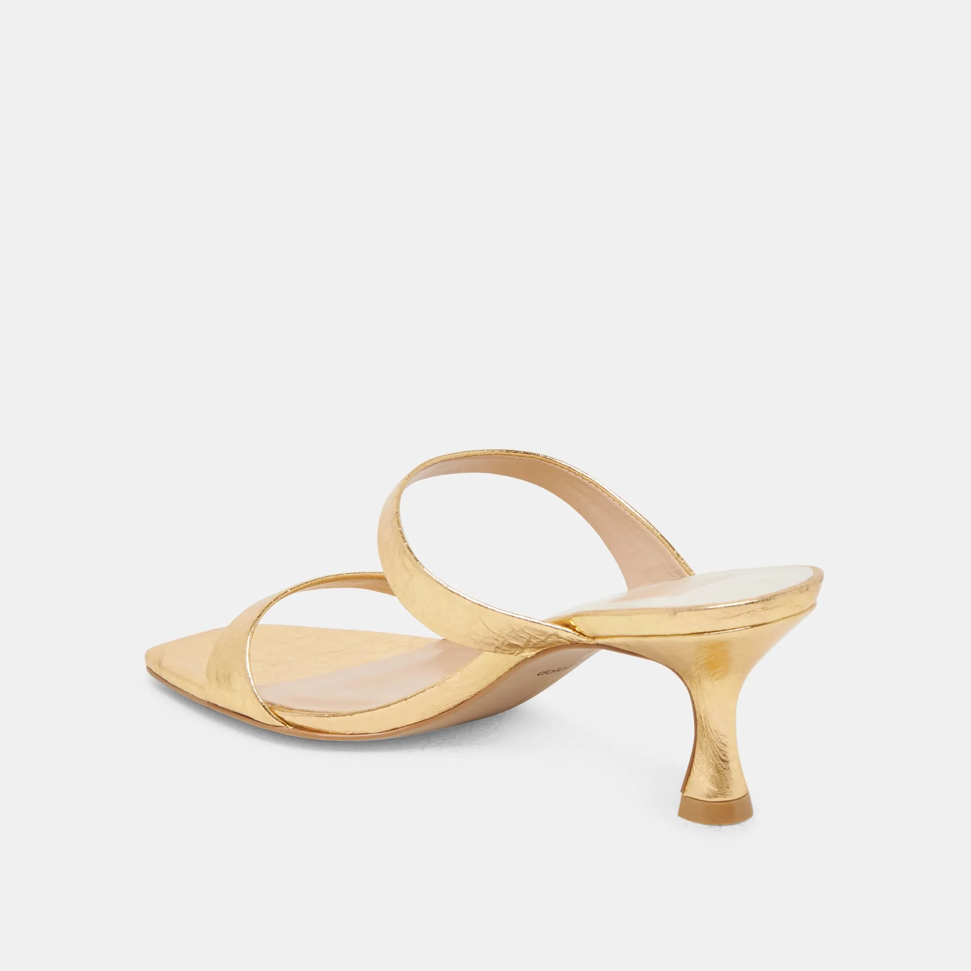 GENORA HEELS GOLD DISTRESSED LEATHER Classic Pumps