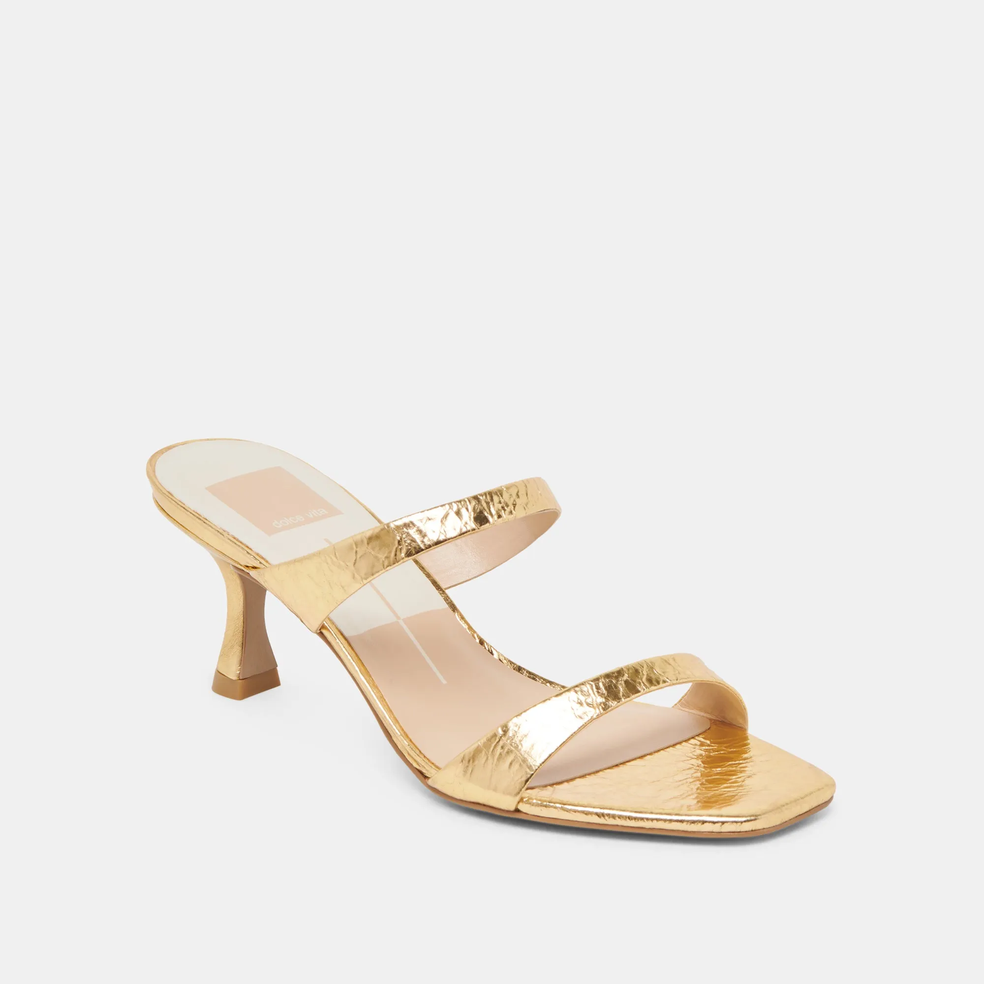 Fashion Footwear Heels for Spring GENORA HEELS GOLD DISTRESSED LEATHER