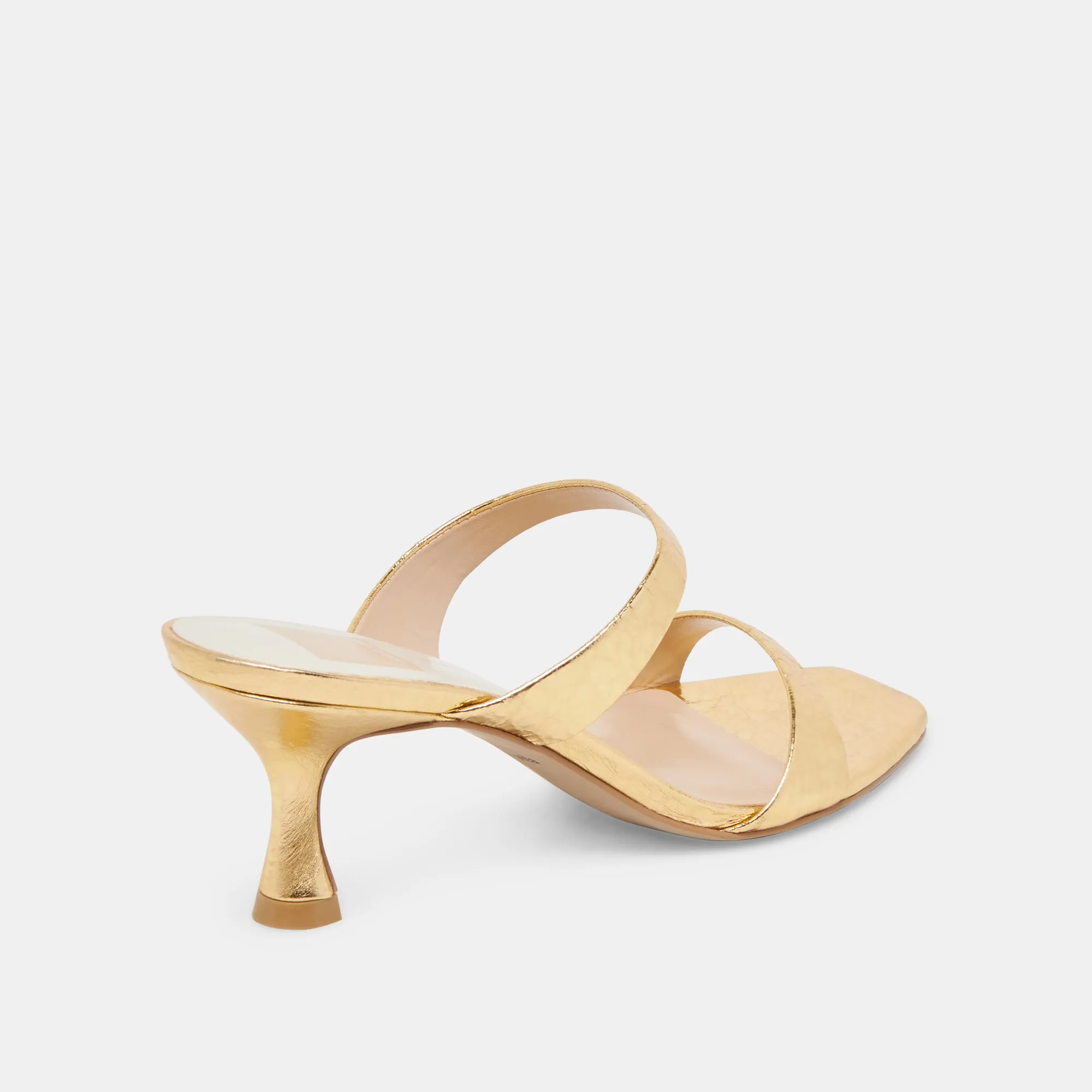 Timeless Footwear GENORA HEELS GOLD DISTRESSED LEATHER