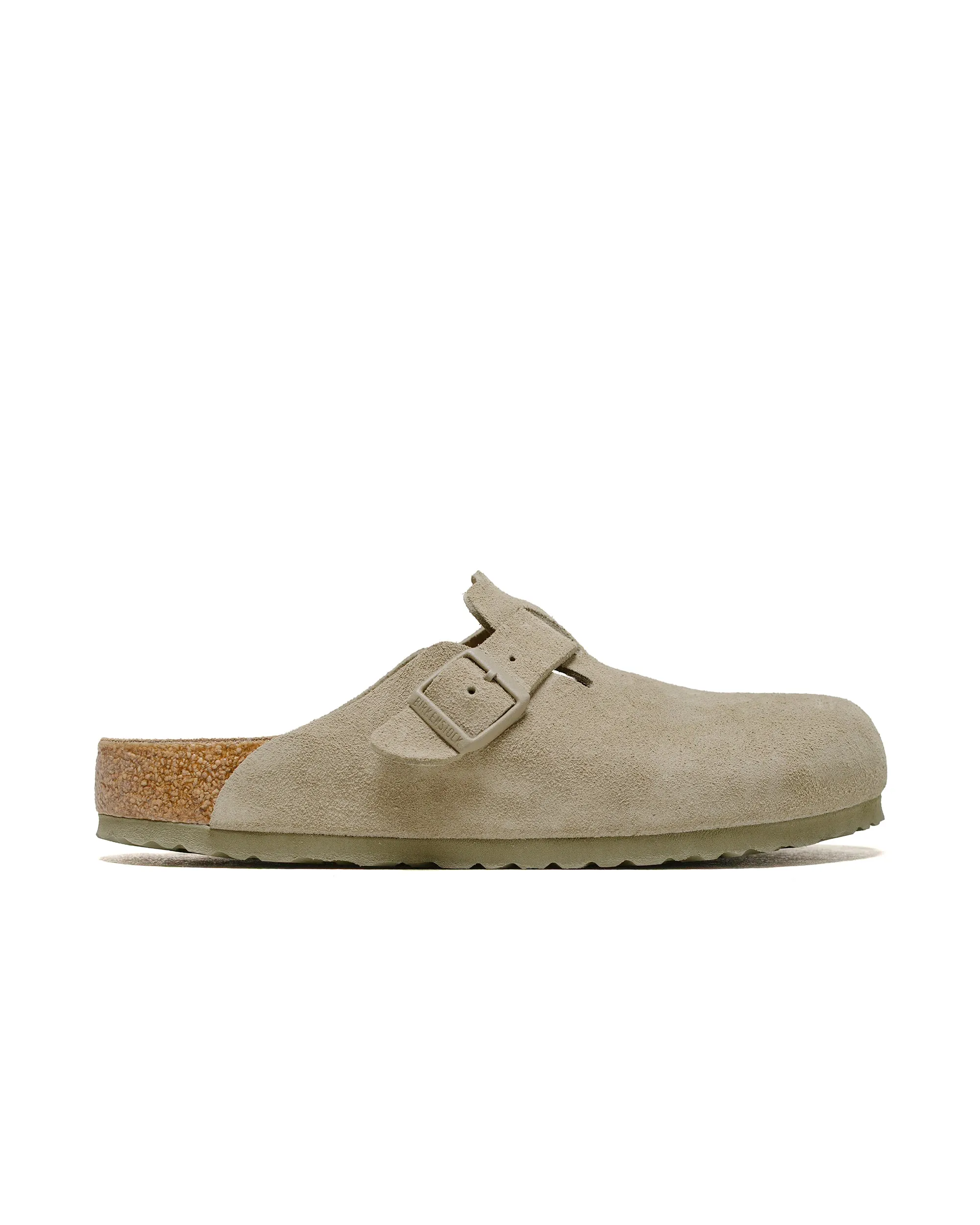 Birkenstock Boston Faded Khaki Suede Shady Run City Hike
