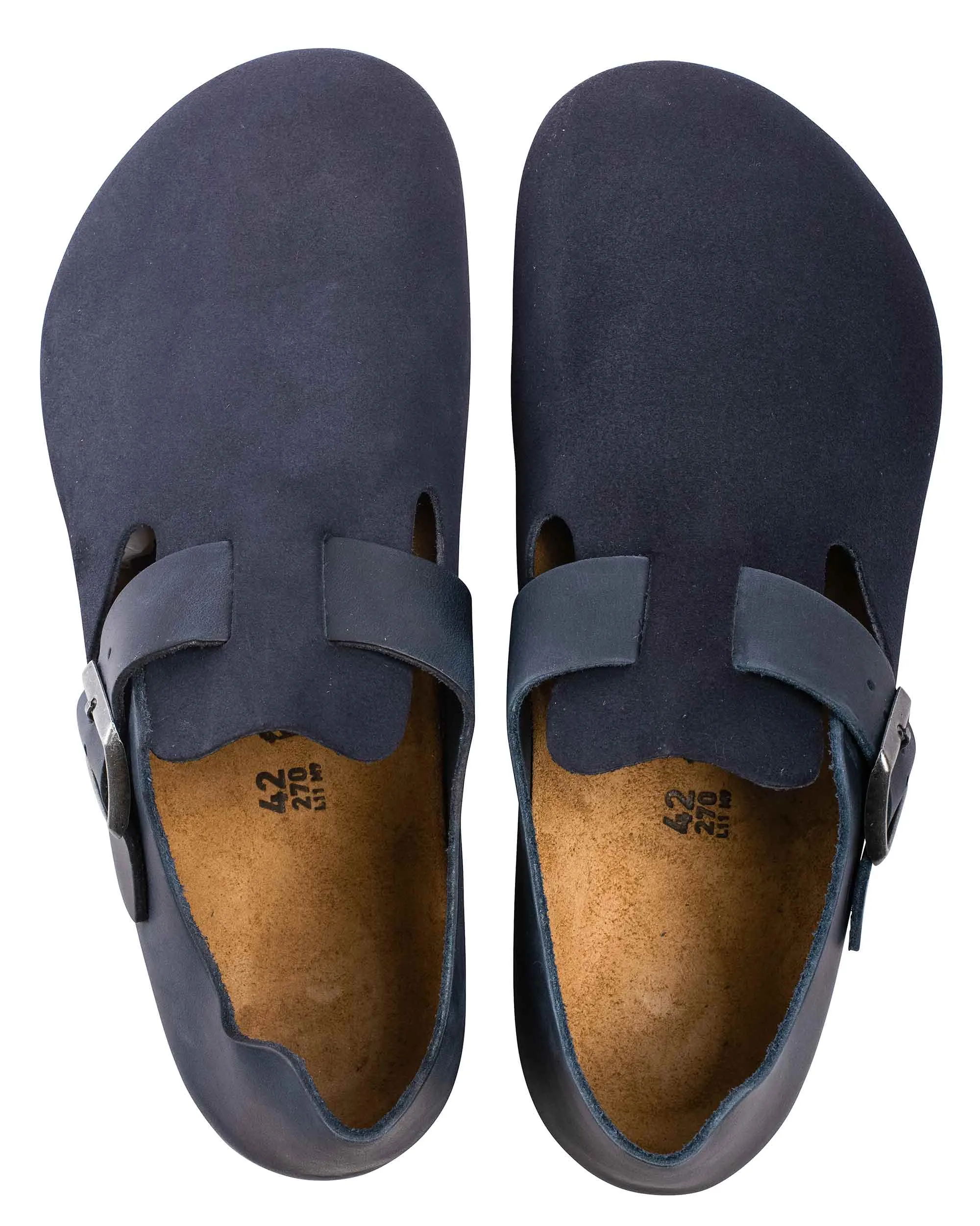Root Path Float Feel Birkenstock London Oiled Leather Suede Night Blue
