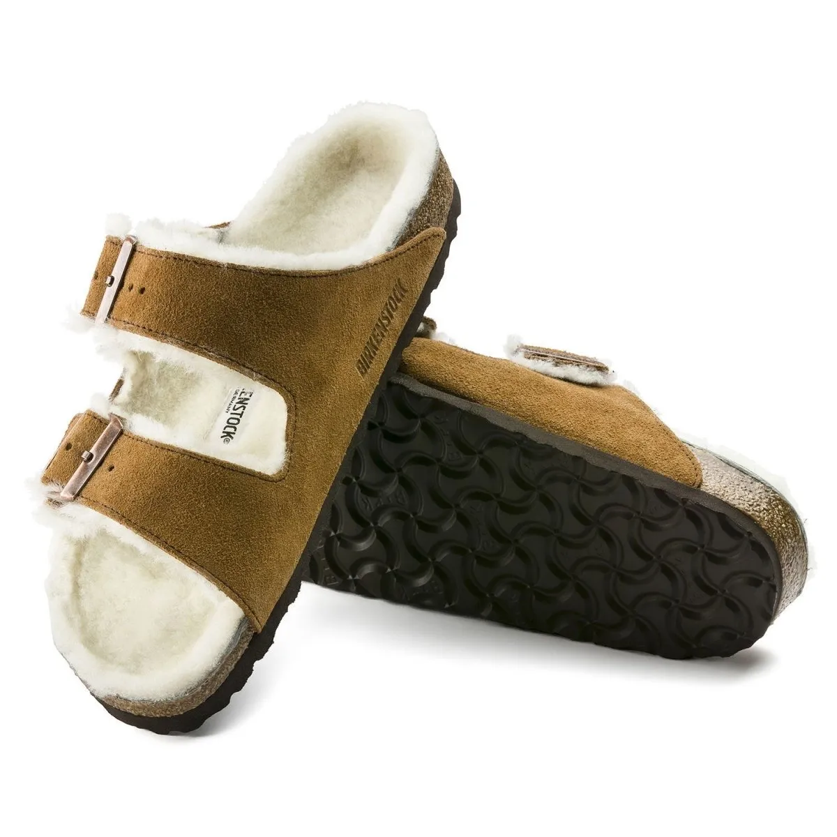 Resort Mood All-Day Wear Birkenstock Men's Arizona Shearling Mink Suede