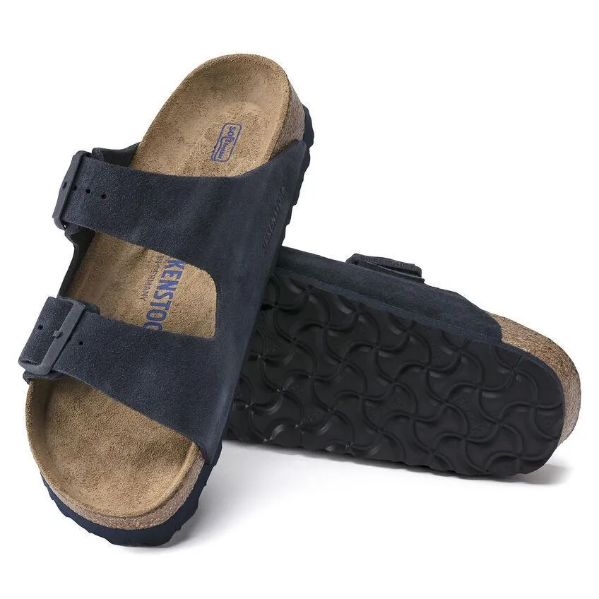 Comfortable Footwear for Every Day Breathable Design Birkenstock Men's Arizona Soft Footbed Navy Night Suede