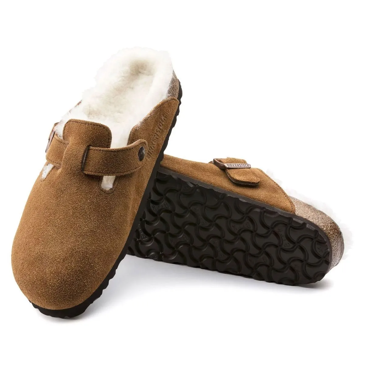 Evening Stroll Flexible Build Birkenstock Men's Boston Shearling Mink Suede