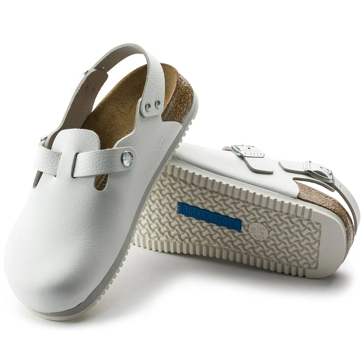 Sunny Wear High Step Birkenstock Men's Tokio Supergrip White Leather