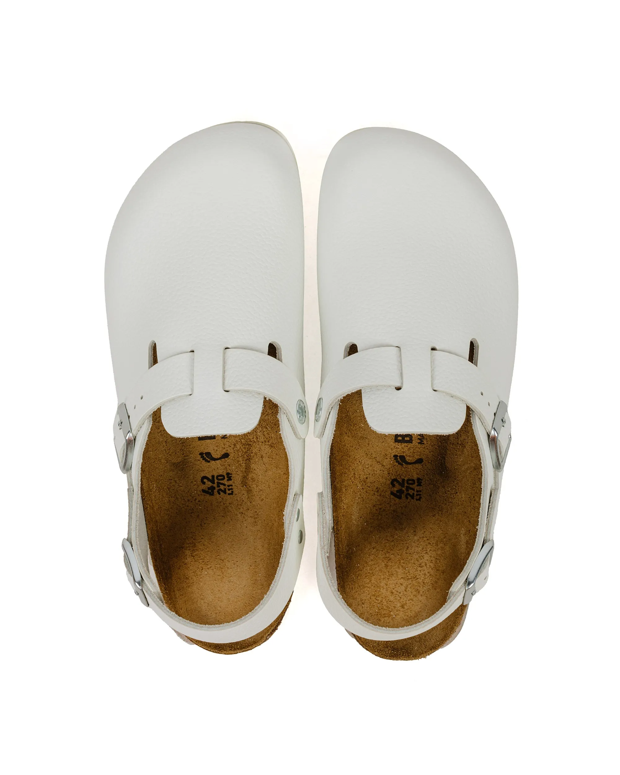 Birkenstock Tokio Super Grip Leather White Durable Feel