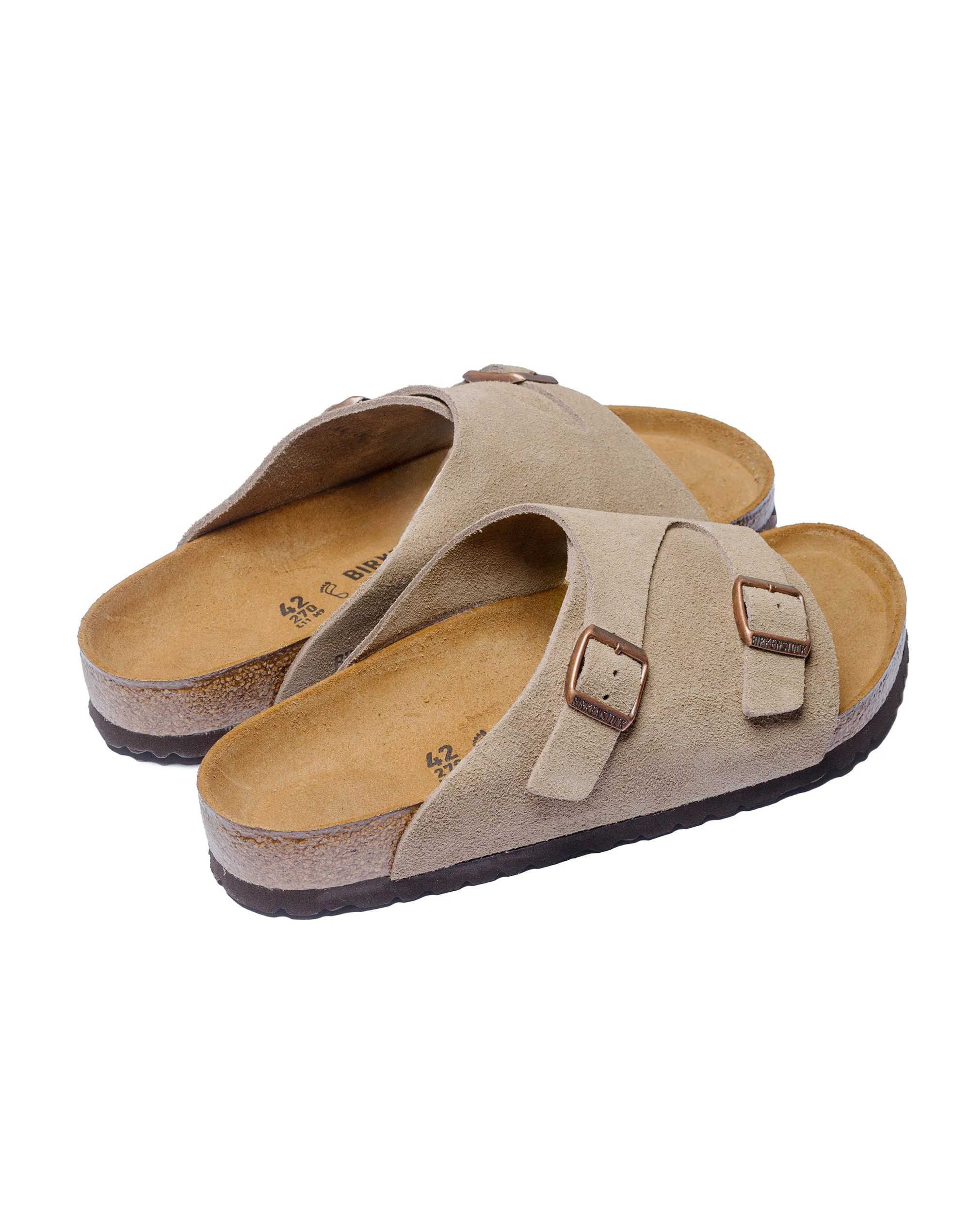 Birkenstock Zurich Suede Taupe Grippy Outsole