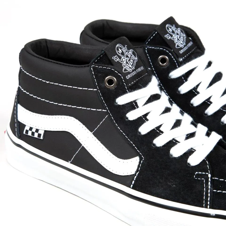 Impact Ride Vans Skate Grosso Mid - Black/White/Emo Leather