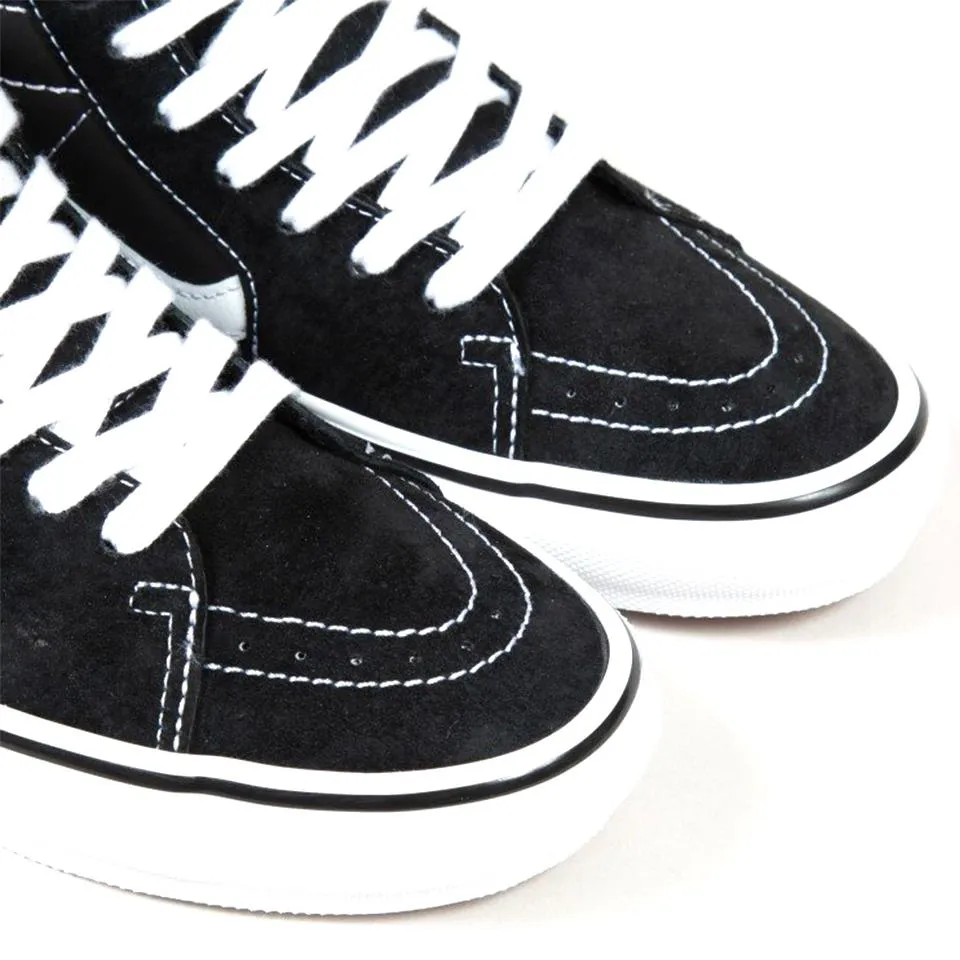 Vans Skate Grosso Mid - Black/White/Emo Leather Skateboard Performance Quick Action Fit