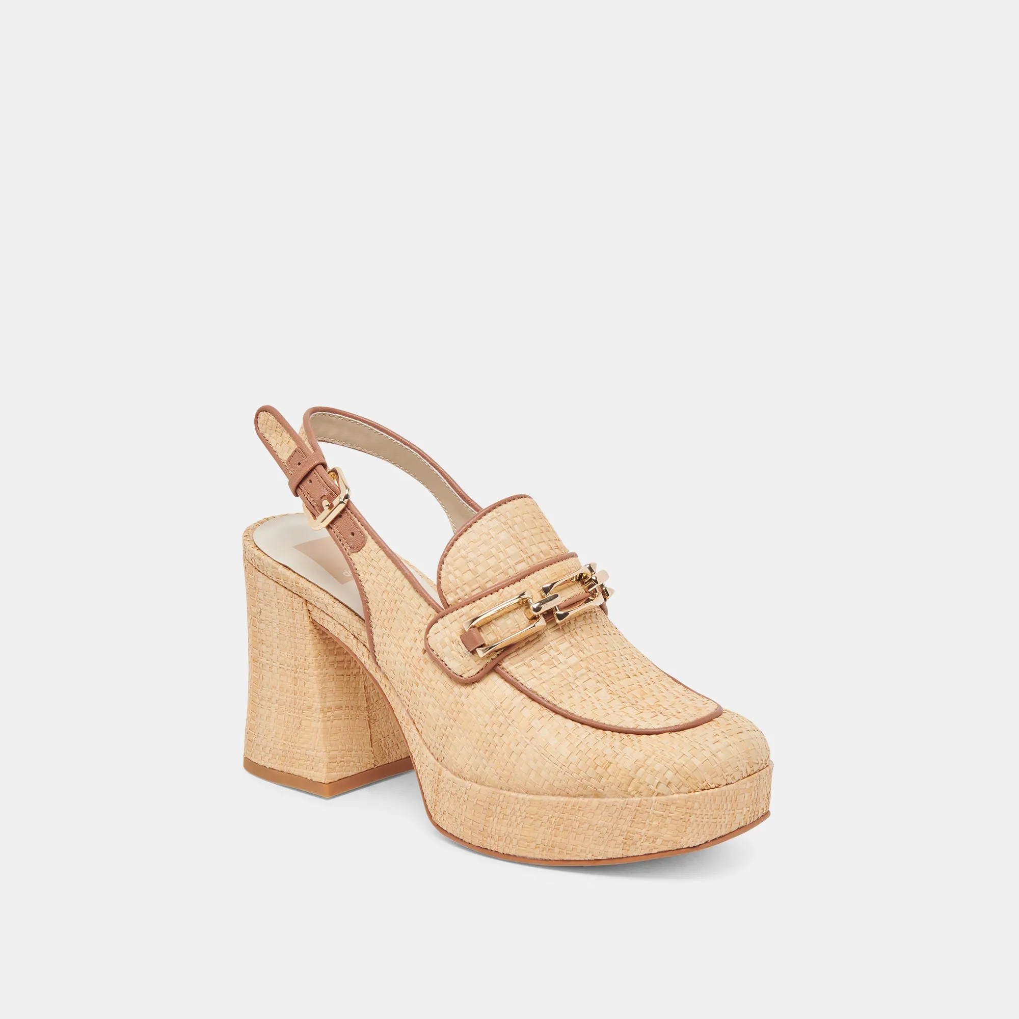 SIRUS HEELS LT NATURAL RAFFIA Summer Wedding Heels