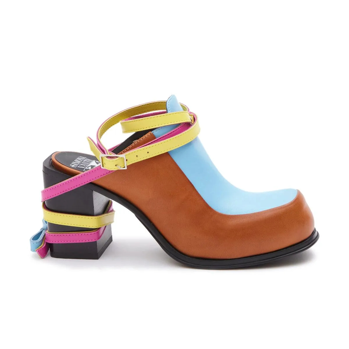   Simona Vanth Tango Stacked Heels 'Multi' Sustainable Choice Catch Hike