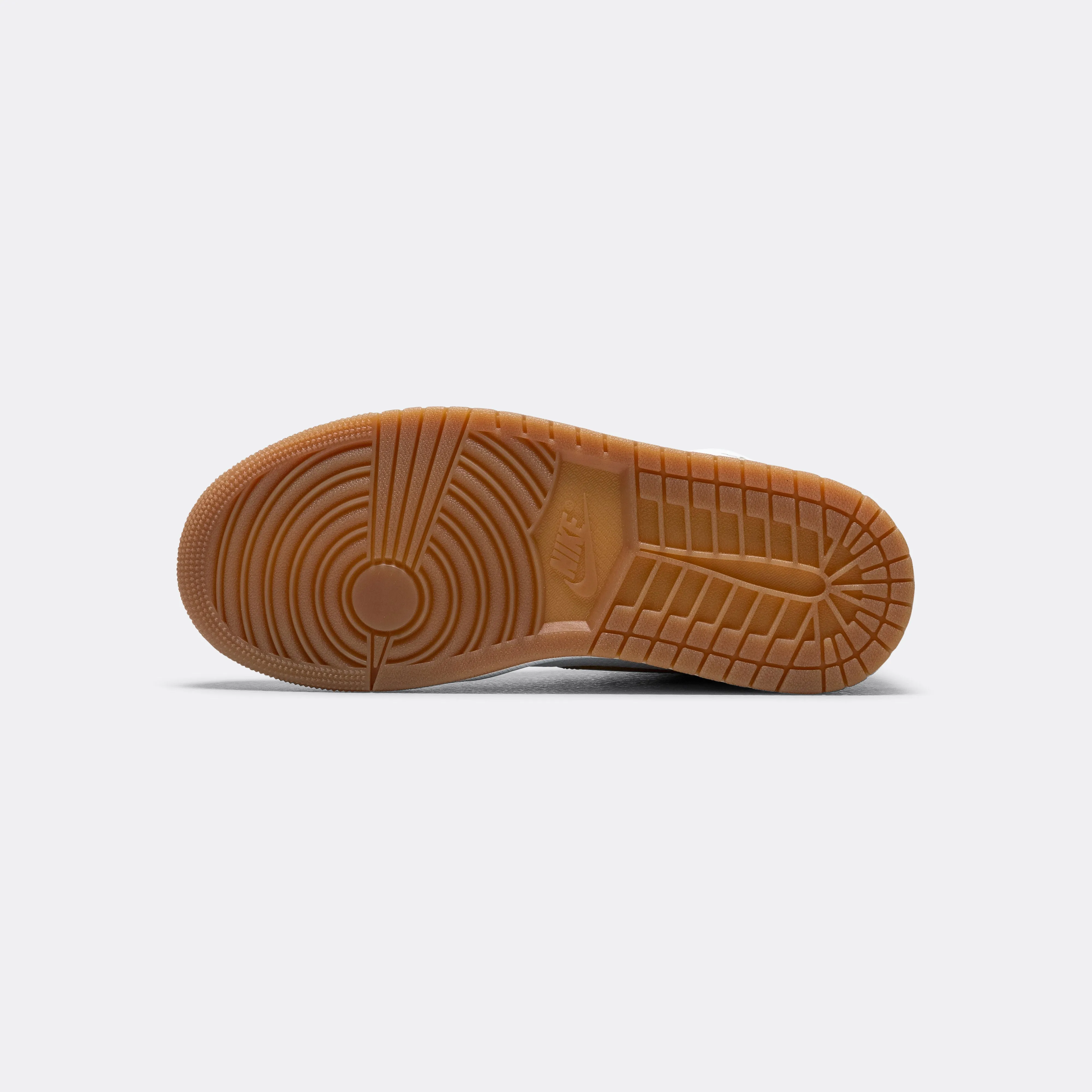 Womens Air Jordan 1 Retro High OG - White/Metallic Gold-Gum Light Brown Walk Friendly Thermal Molded Midsole
