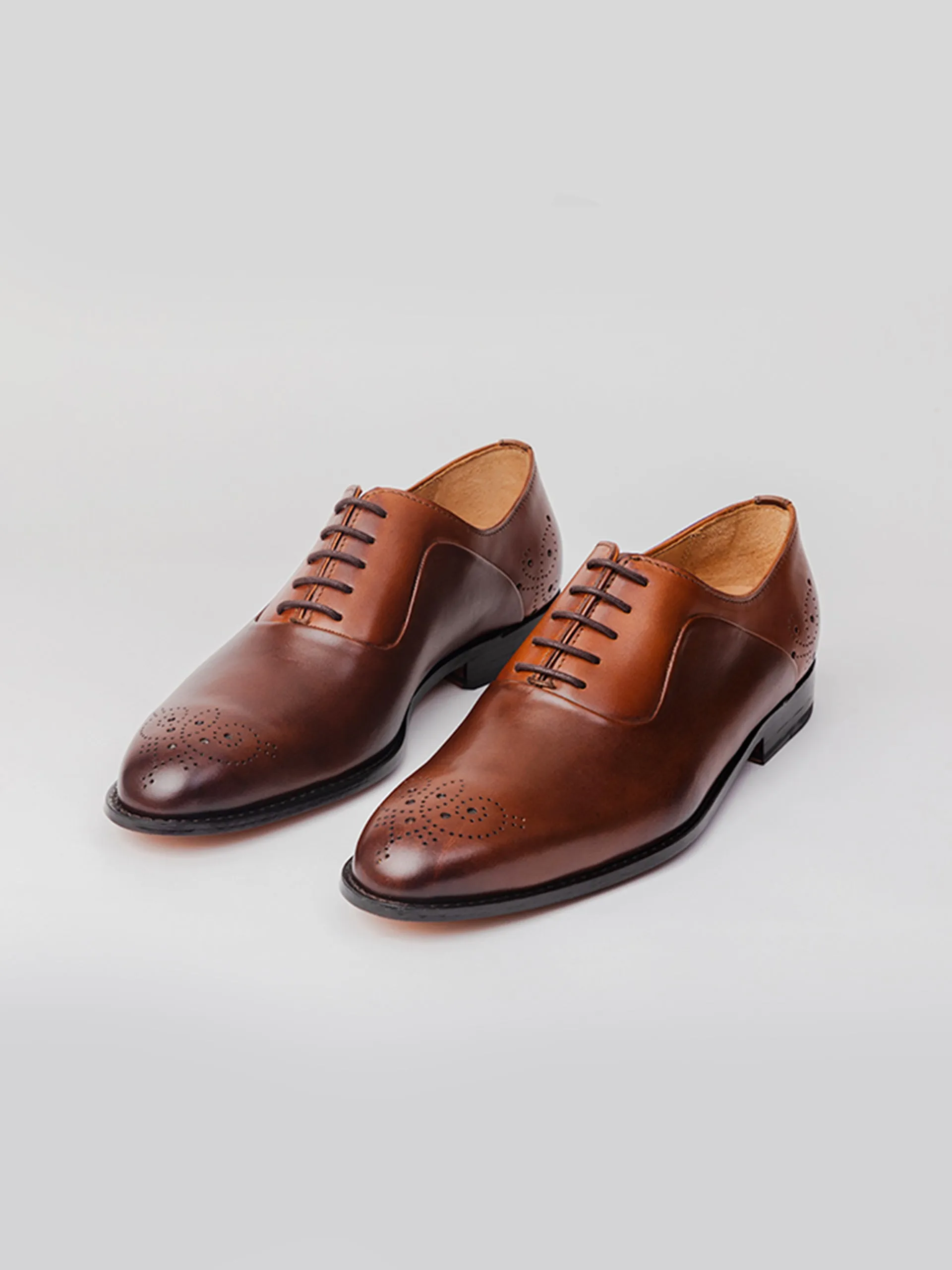 Brax Oxford- Twin Color Brown Superior Materials Groom Oxfords