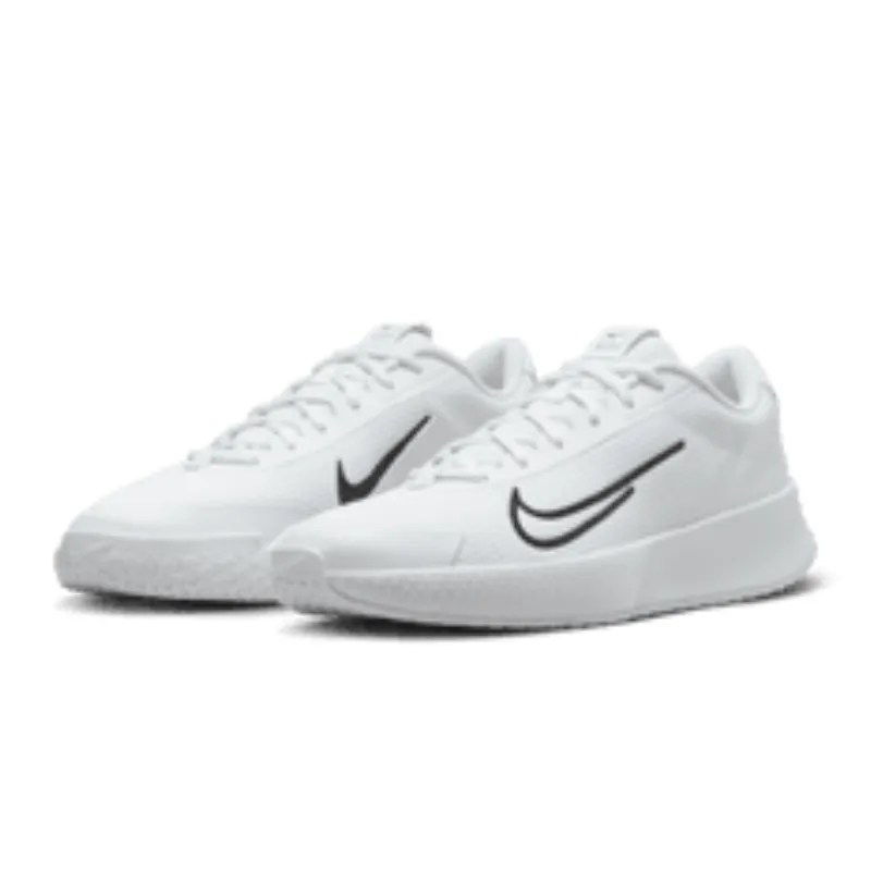 Grippy Outsole Flexible Cushion Nike Court Vapor Lite 2 White/Black Men Hard Court Tennis Shoes