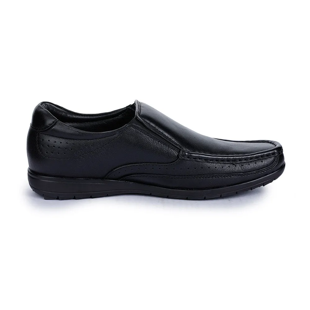 Crocodile Embossed Daily Go Healers Formal (Black) Slip-On Loafers Shoes For Men FL-1415 By Liberty