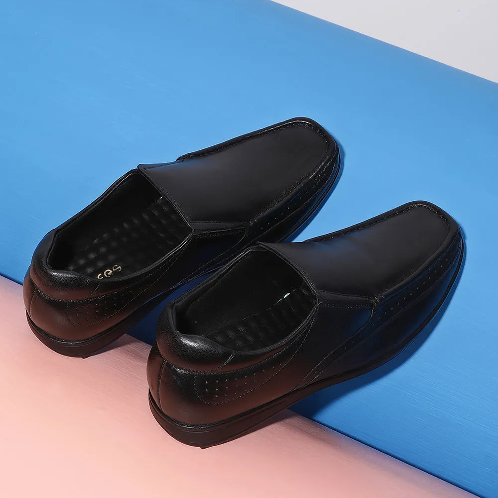 Guard Lane Healers Formal (Black) Slip-On Loafers Shoes For Men FL-1415 By Liberty