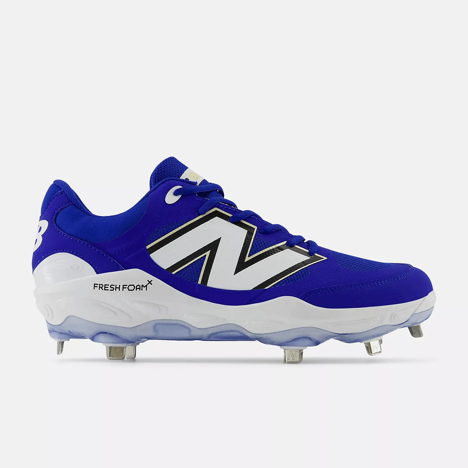 New Balance Men's Fresh Foam X 3000 v7 Metal Baseball Cleats - Royal - L3000TB7 Quick Drying Combat Look