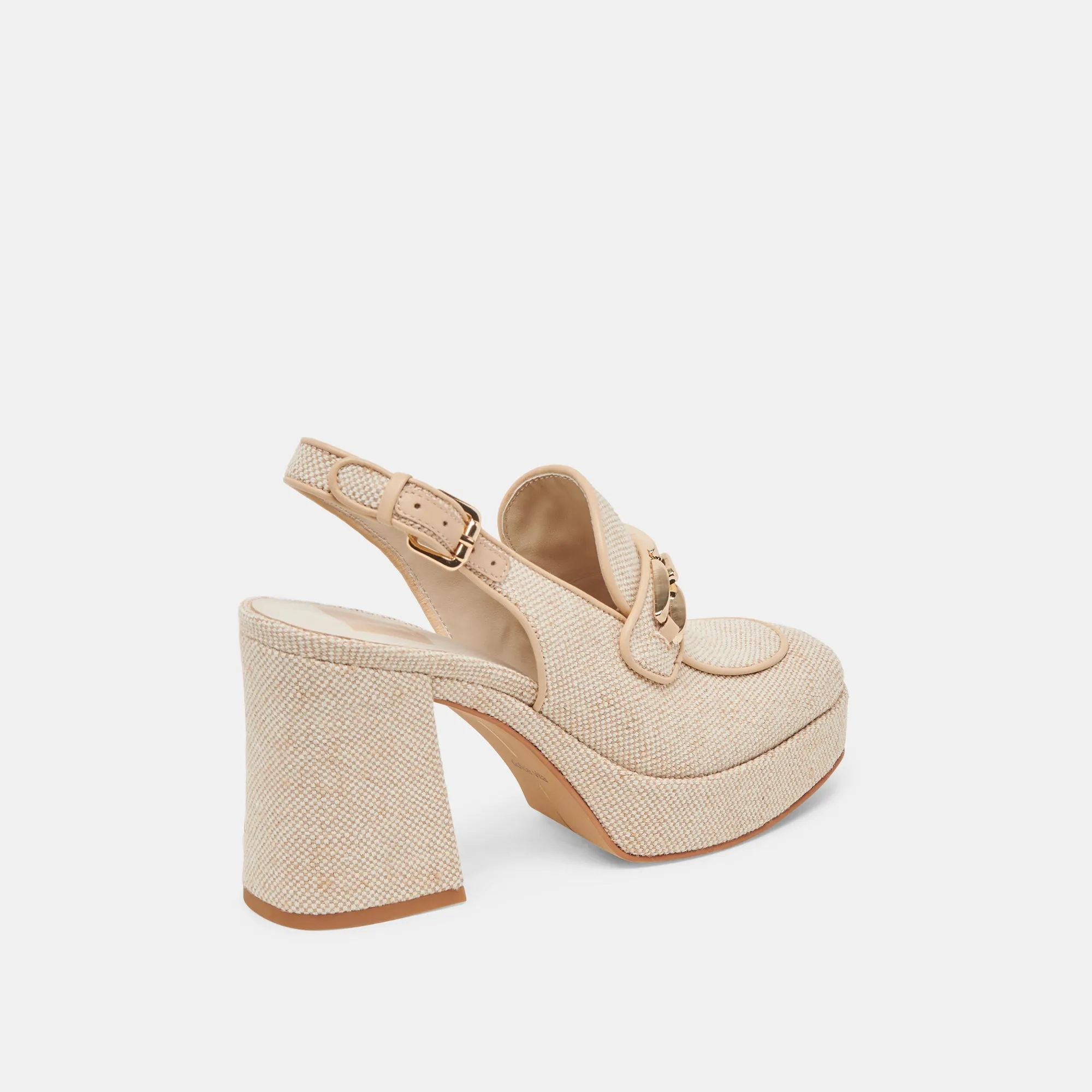 Trendy SIRUS HEELS SANDSTONE WOVEN
