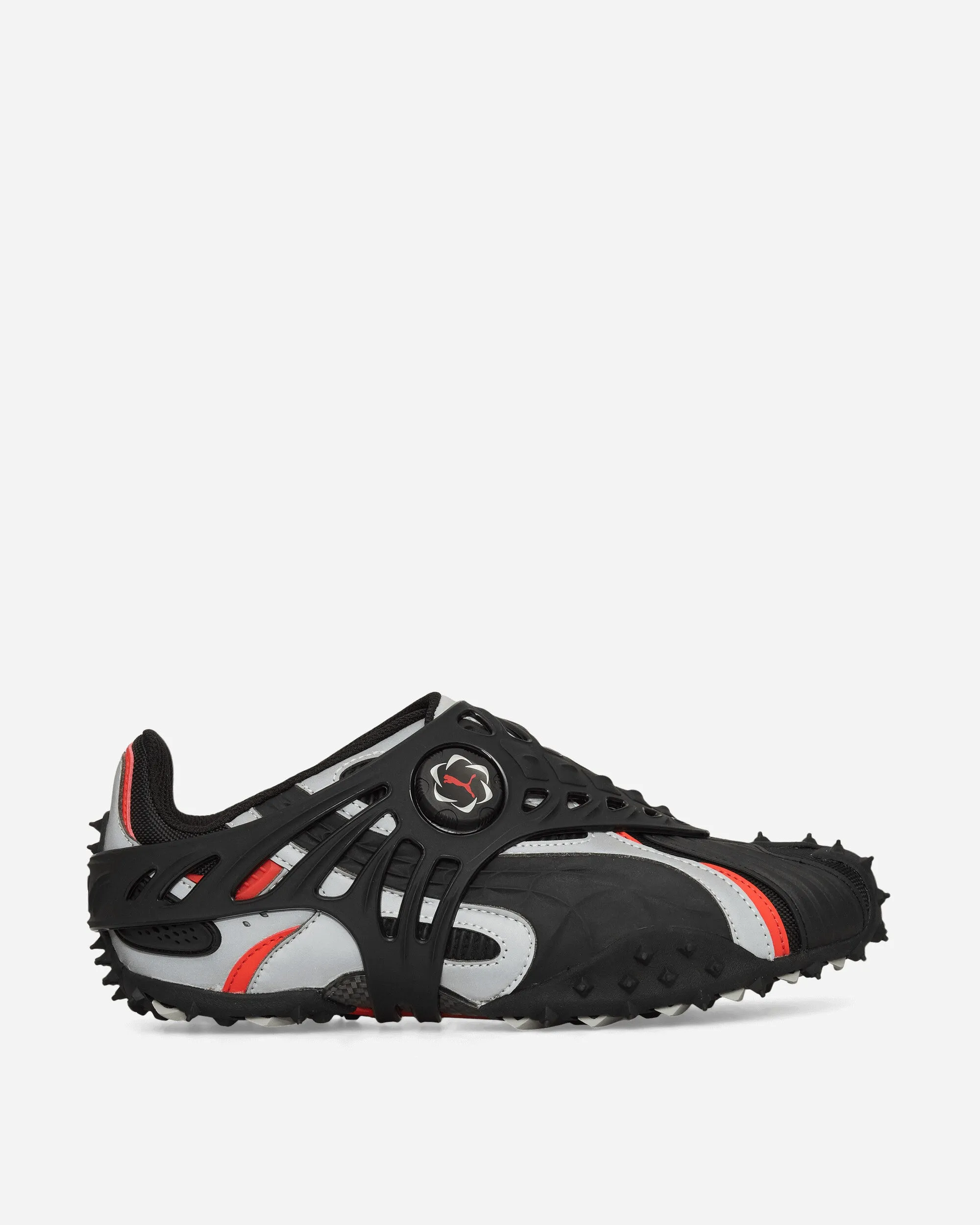 A$AP Rocky Mostro Gabbia Leather Sneakers Black / Silver Route Walk Train Trip