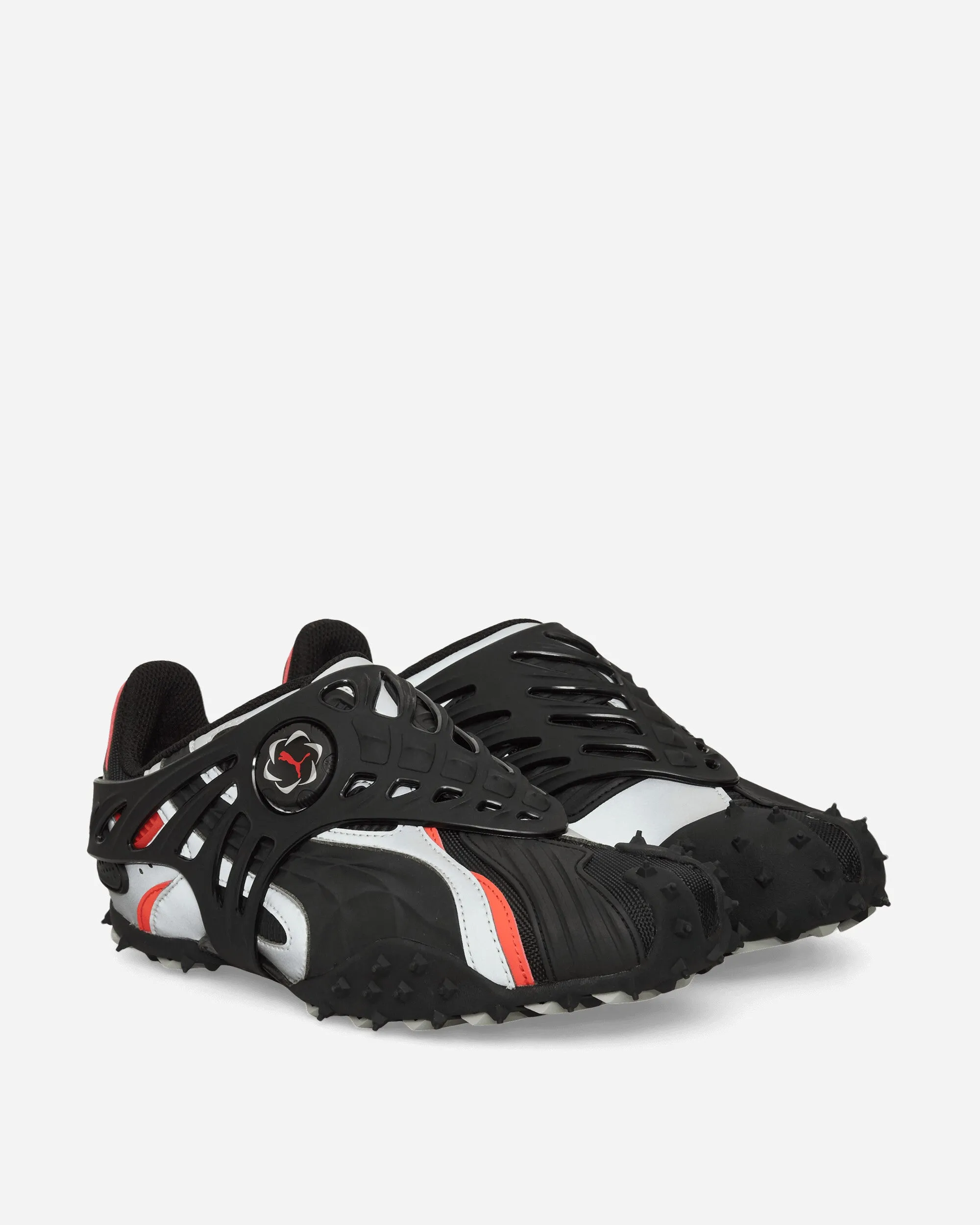 A$AP Rocky Mostro Gabbia Leather Sneakers Black / Silver Stretch Step Cool Texture