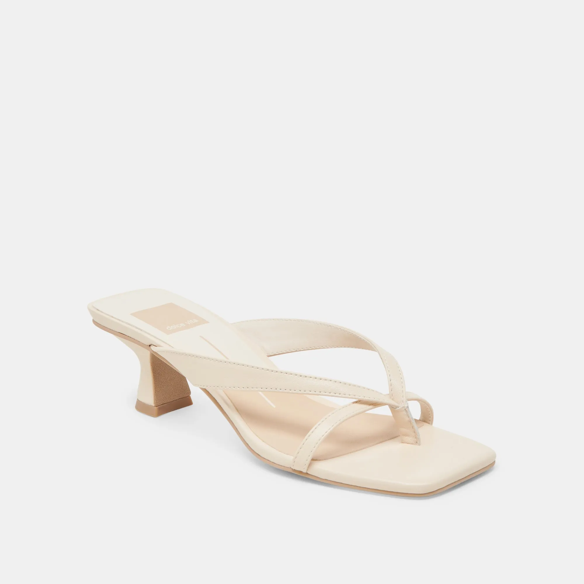Bridal Footwear Peep Toe Booties BREVEL HEELS BONE LEATHER