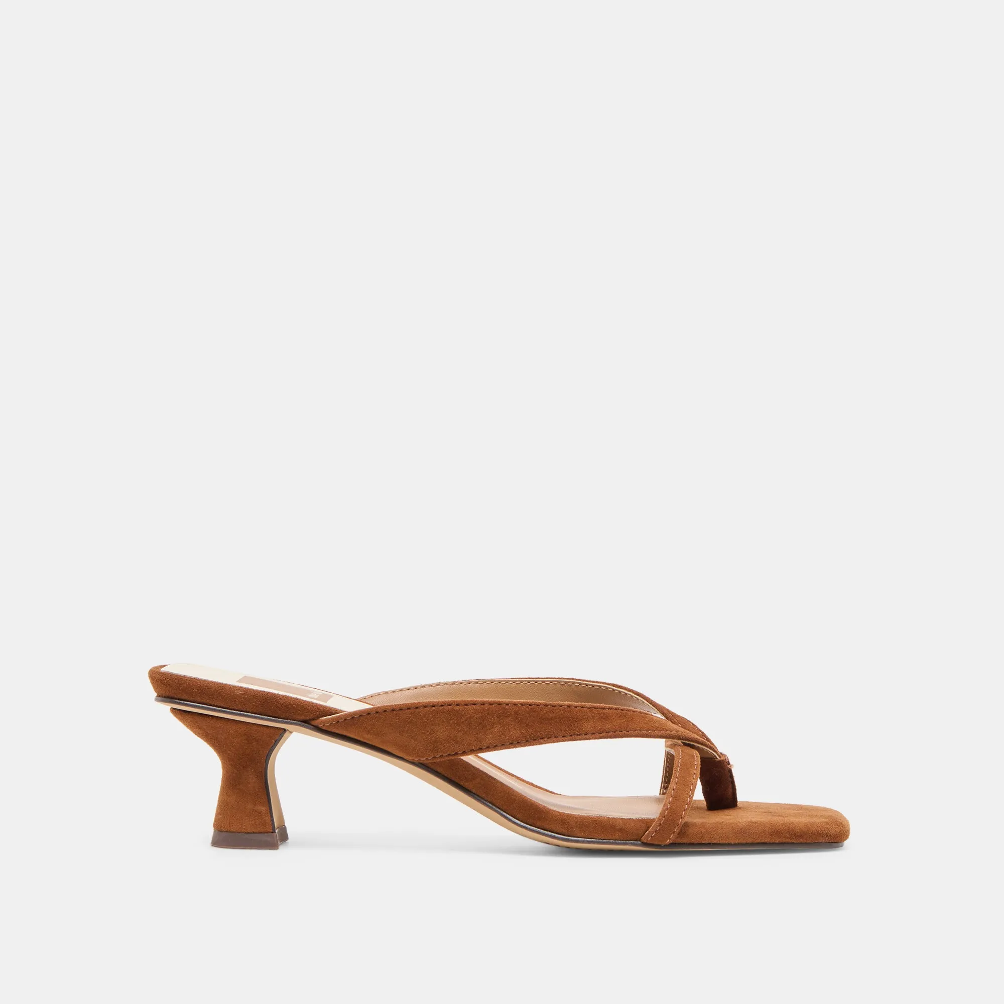 Flexible Material Dress Footwear BREVEL HEELS DK BROWN SUEDE