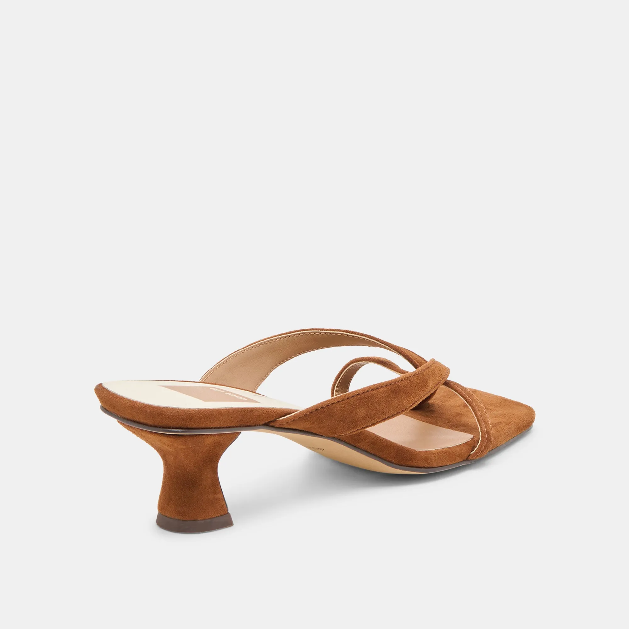 BREVEL HEELS DK BROWN SUEDE Metallic Heels Shockproof