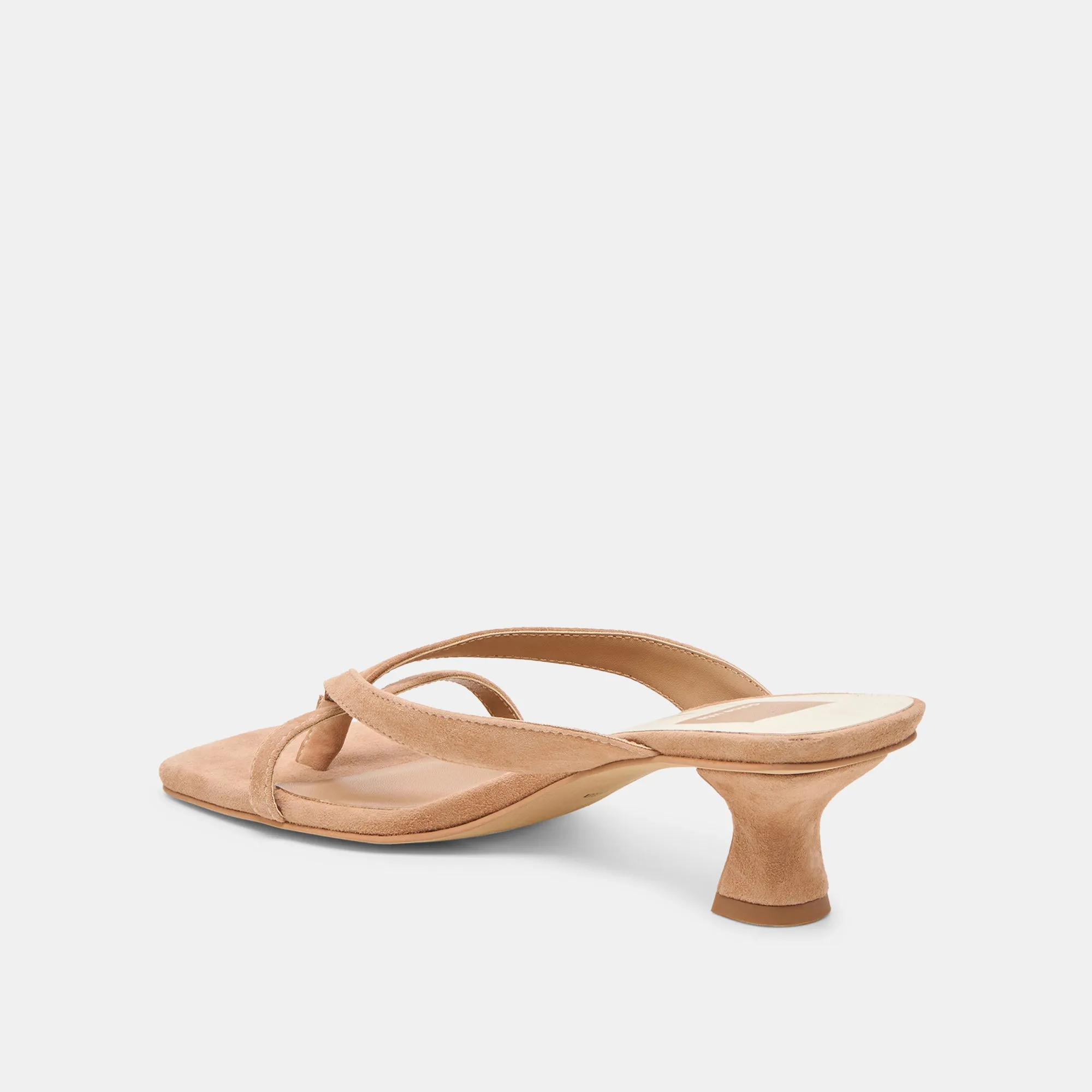 BREVEL HEELS TOFFEE SUEDE Durable Construction Leather Upper
