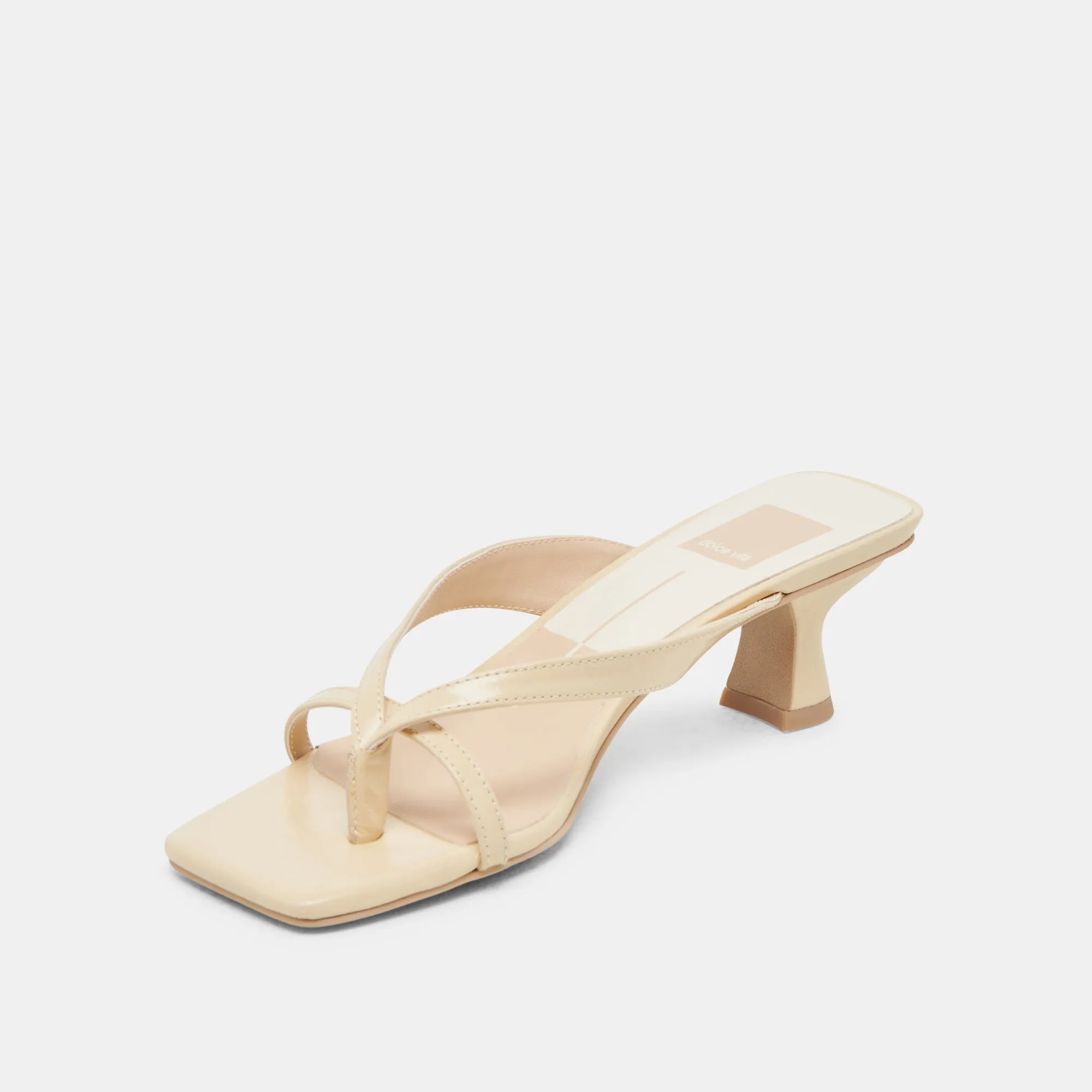 BREVEL WIDE HEELS LIGHT YELLOW LEATHER Bridal Footwear with Style Dressy High Heels