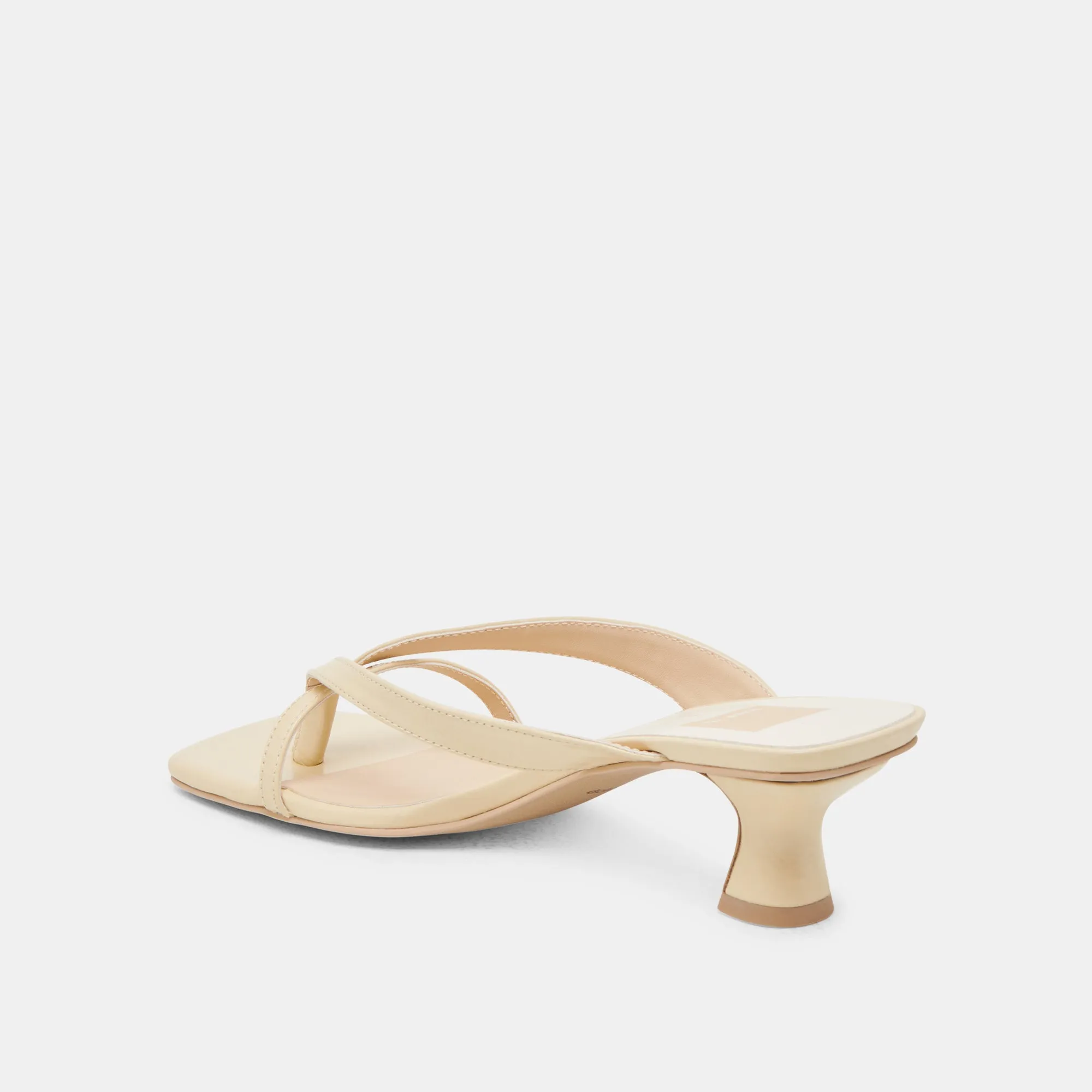 BREVEL WIDE HEELS LIGHT YELLOW LEATHER Classic Pumps Breathable mesh