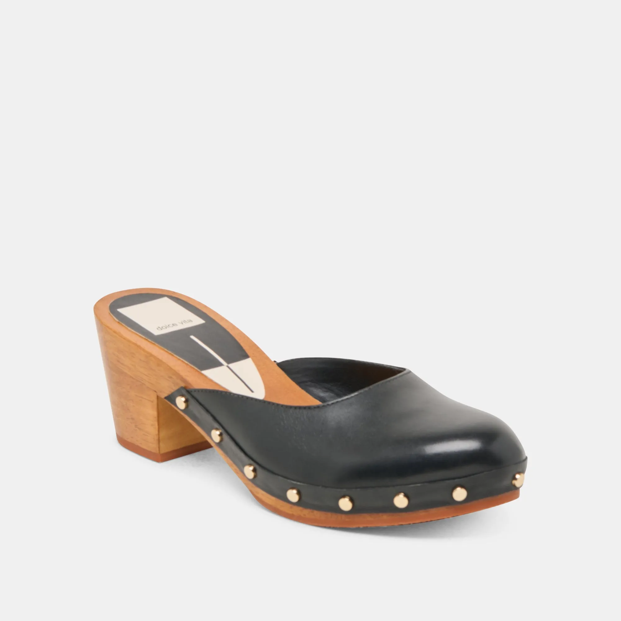 Wedge Wedding Shoes CAMYN HEELS BLACK LEATHER