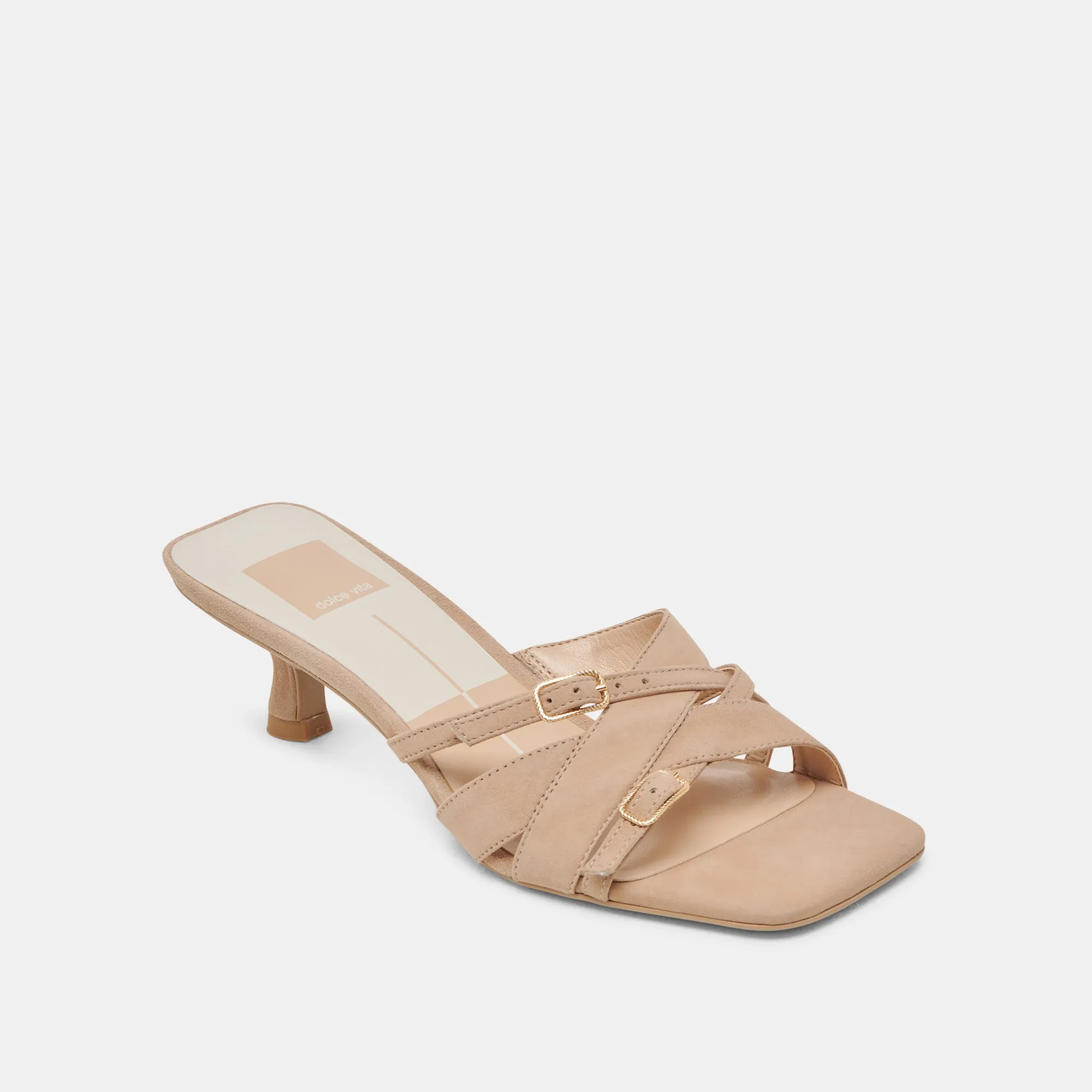 BRYANT HEELS CAMEL SUEDE Trendy Footwear Chic Sandals for Day