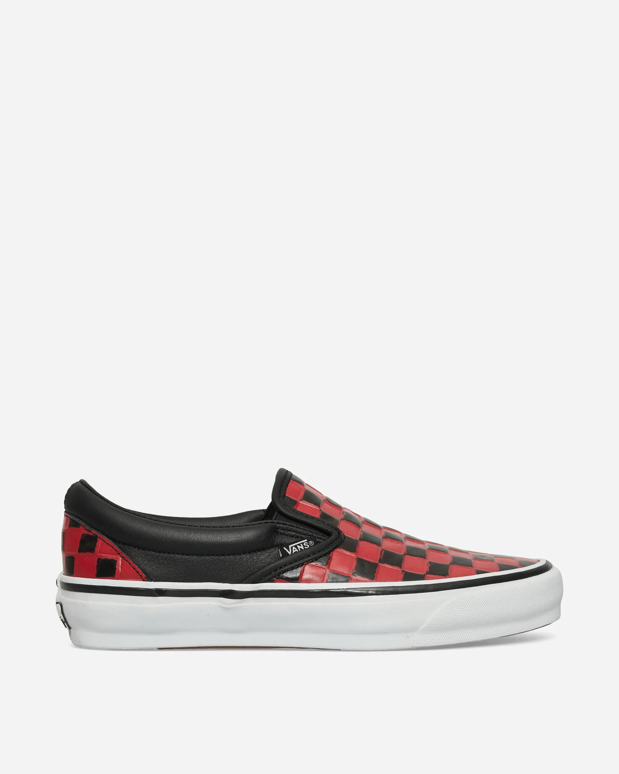 Modern Touch Classic Slip-On 98 Leather Check Vibram Sneakers Black / Racing Red