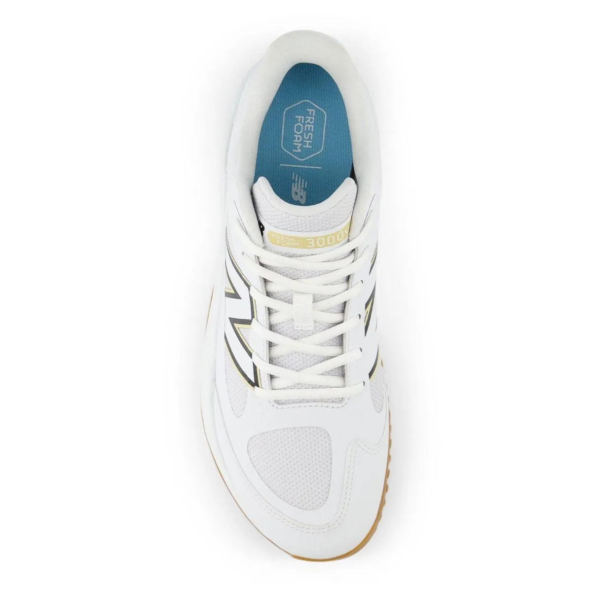 Comfortable Walk New Balance Men's Fresh Foam 3000 v7 Turf Baseball Shoes - White/Gum - T3000TW7