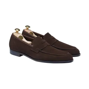 Cadogan Dark Brown Calf Suede Firm Safe Grass Lane