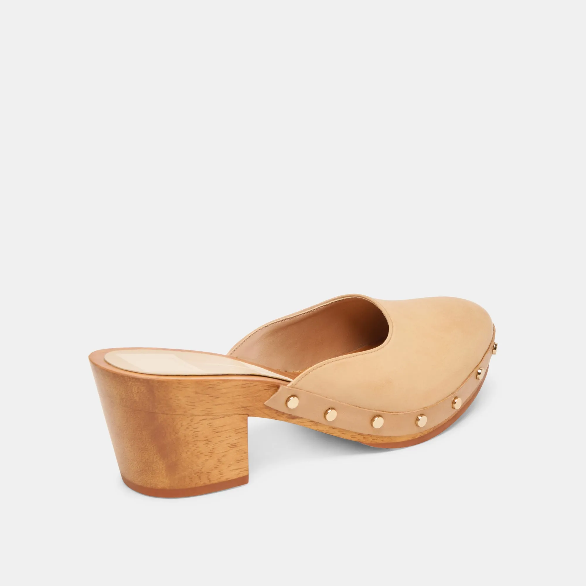 High Density Peep Toe Sandals CAMYN HEELS CAFE LEATHER