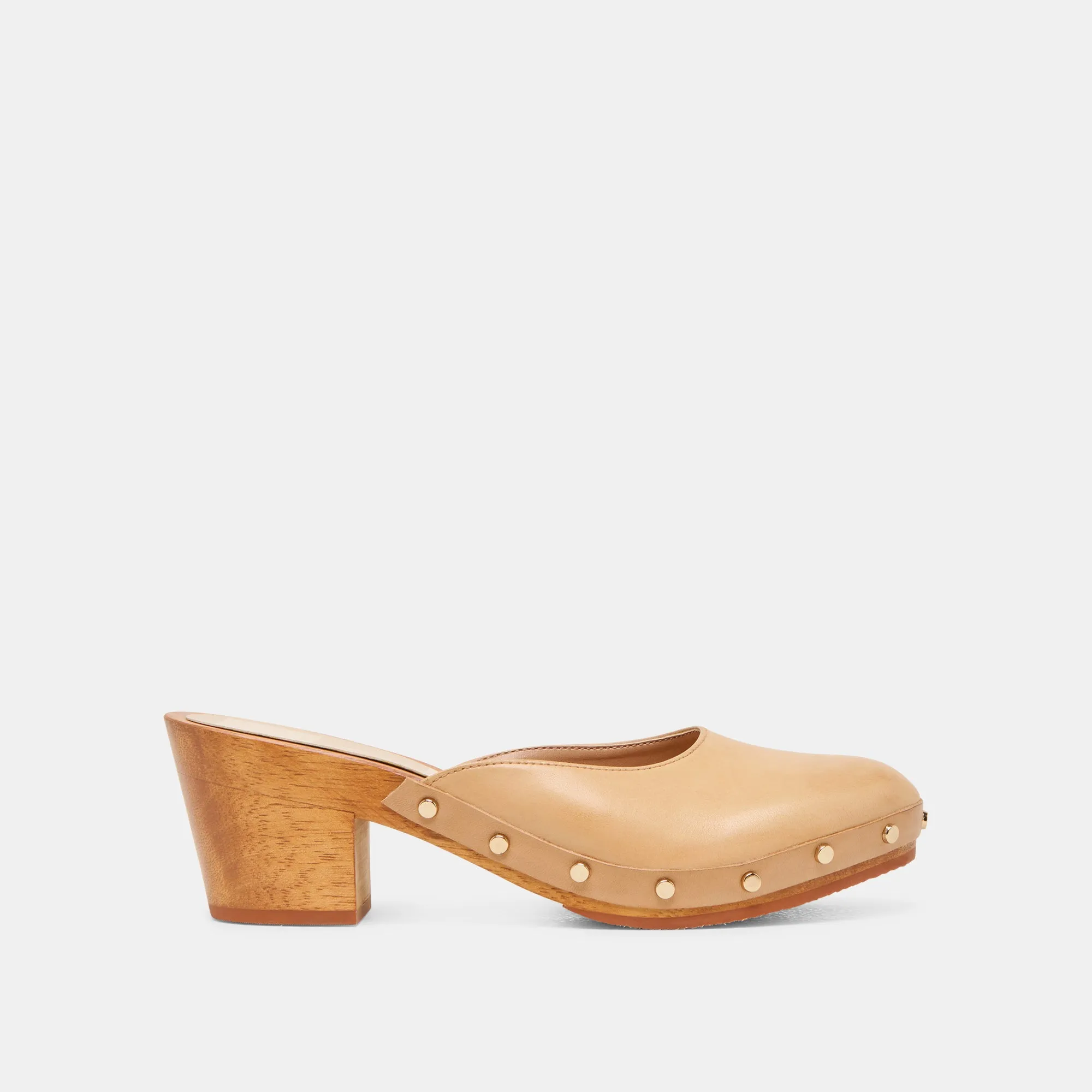 CAMYN HEELS CAFE LEATHER Elegant Footwear Casual Platform Heels