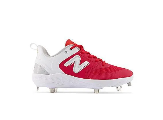 New Balance Women's VELO v3 Metal Fastpitch Softball Cleats - Red with White - SMVELOR3 Resort Mode Secure Grip