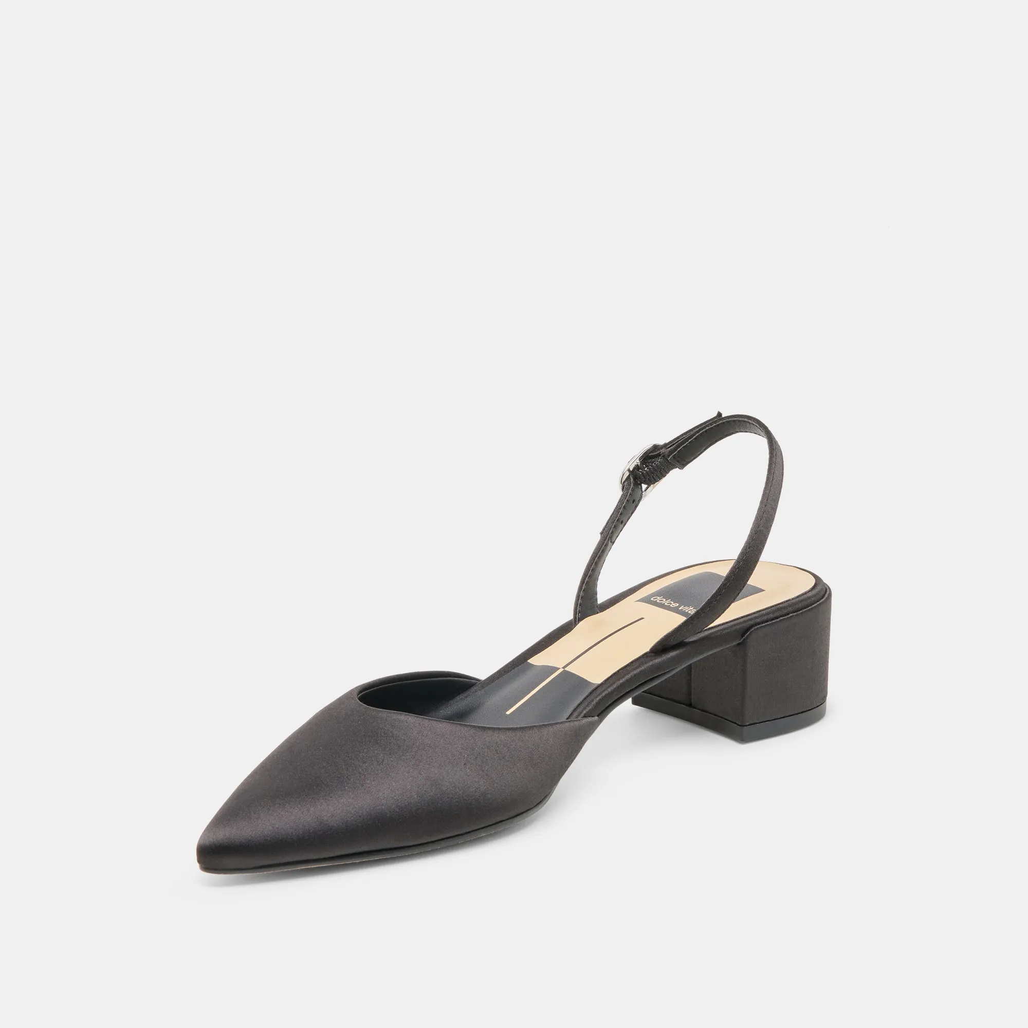CAREL HEELS ONYX SATIN Casual Pumps All-day Comfort