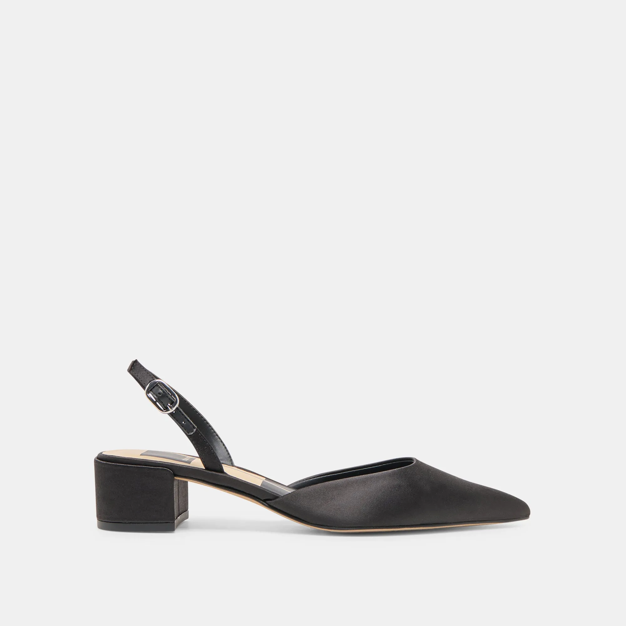 Modern CAREL HEELS ONYX SATIN